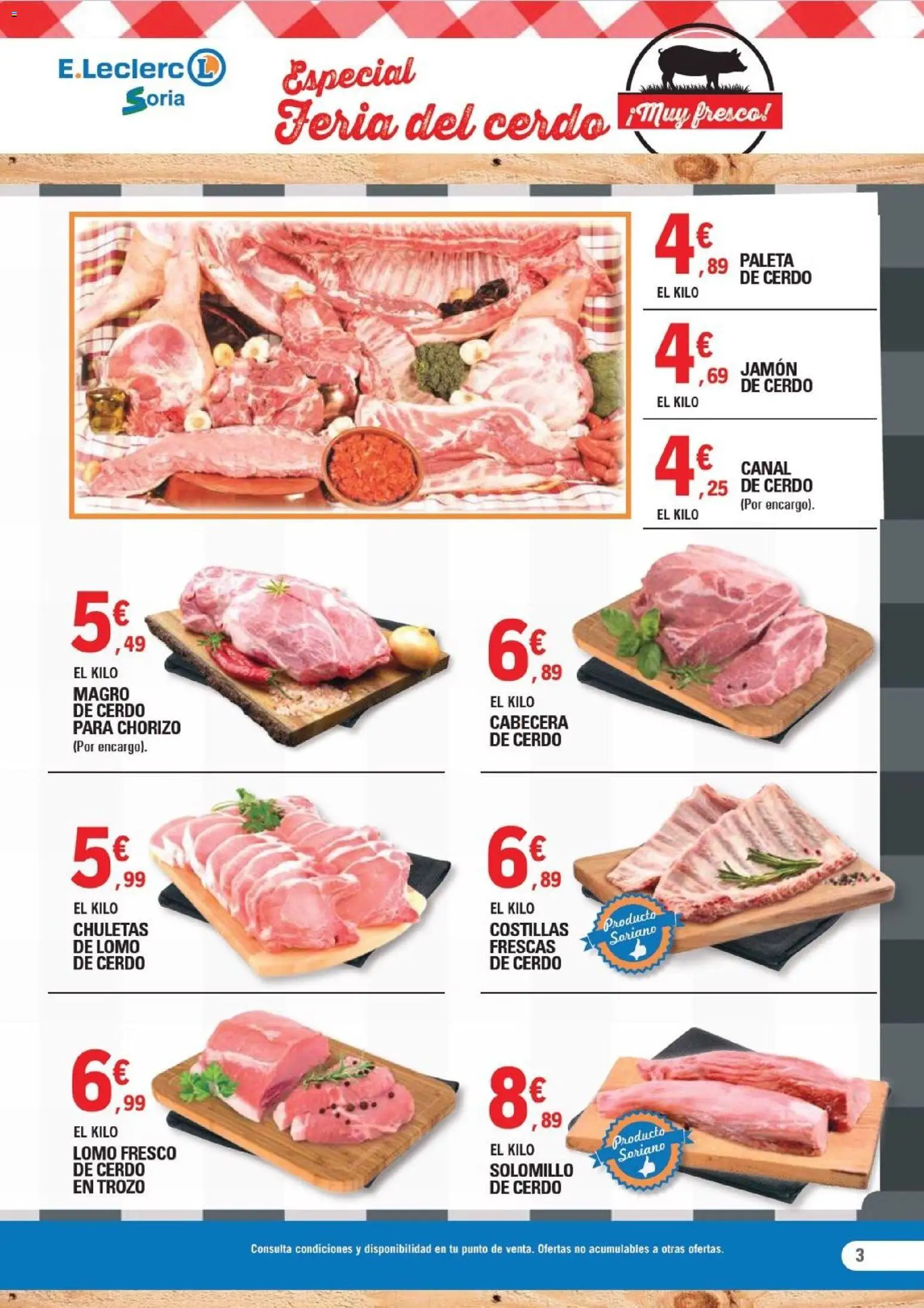 E.Leclerc folleto │ válido desde el 12.11.2025 | Página: 3 | Productos: Jamón, Cerdo