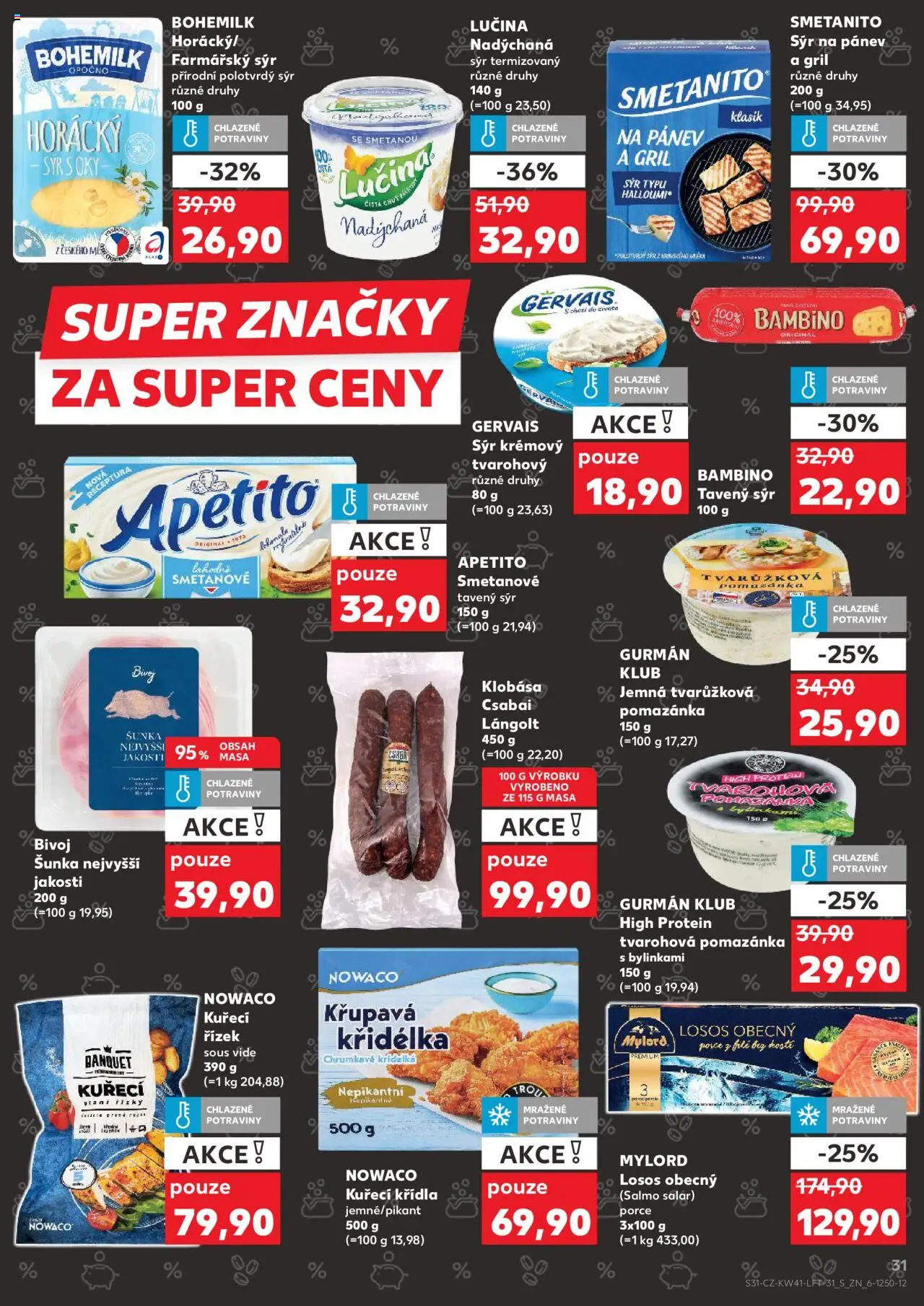 Kaufland leták - Praha 8 od 08.10.2025 | Strana: 31 | Produkty: Sýr, Gril, Potraviny, Protein