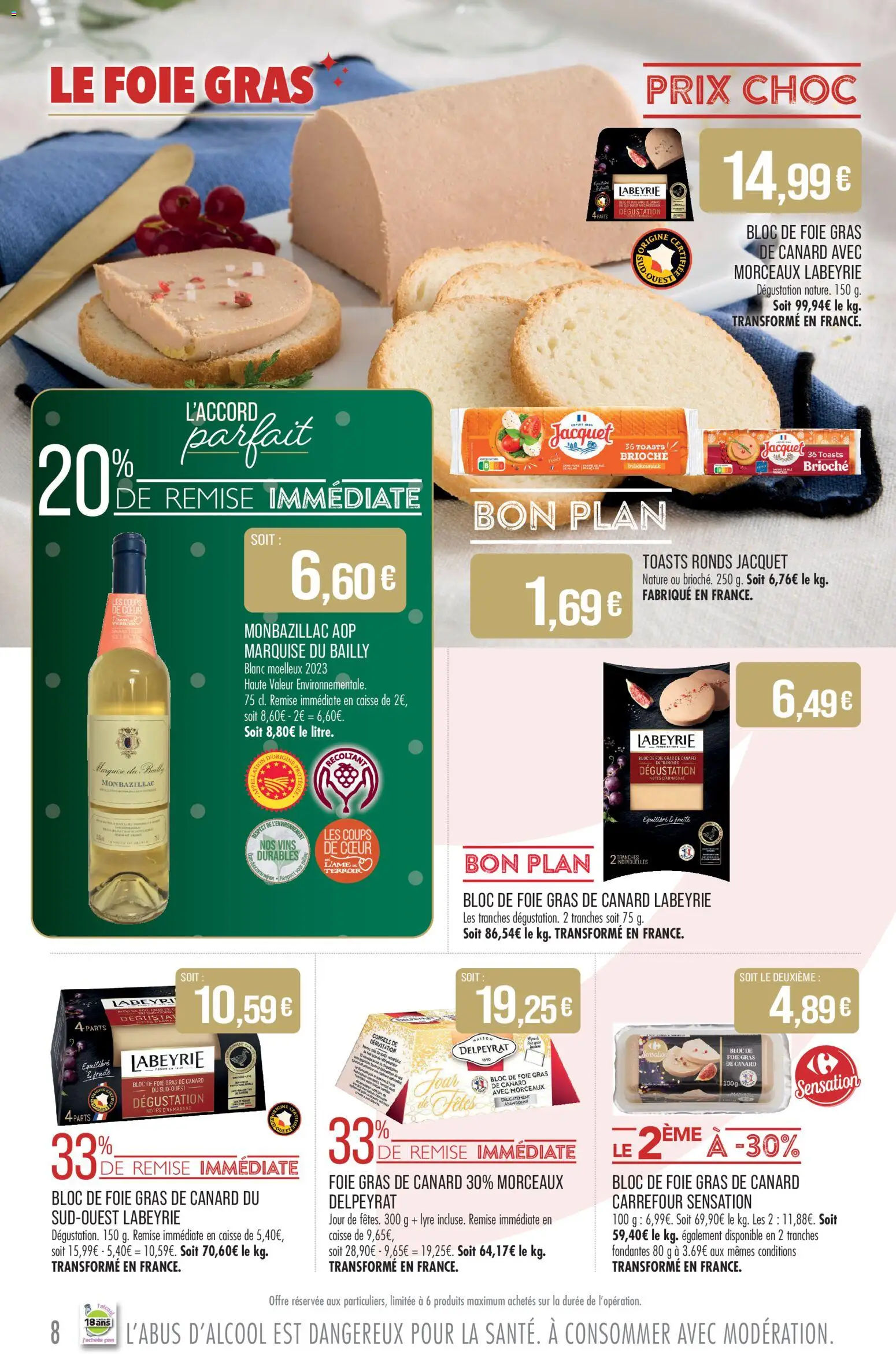 {H1} | Page: 8 | Produits: Foie Gras de Canard, Bloc de foie gras