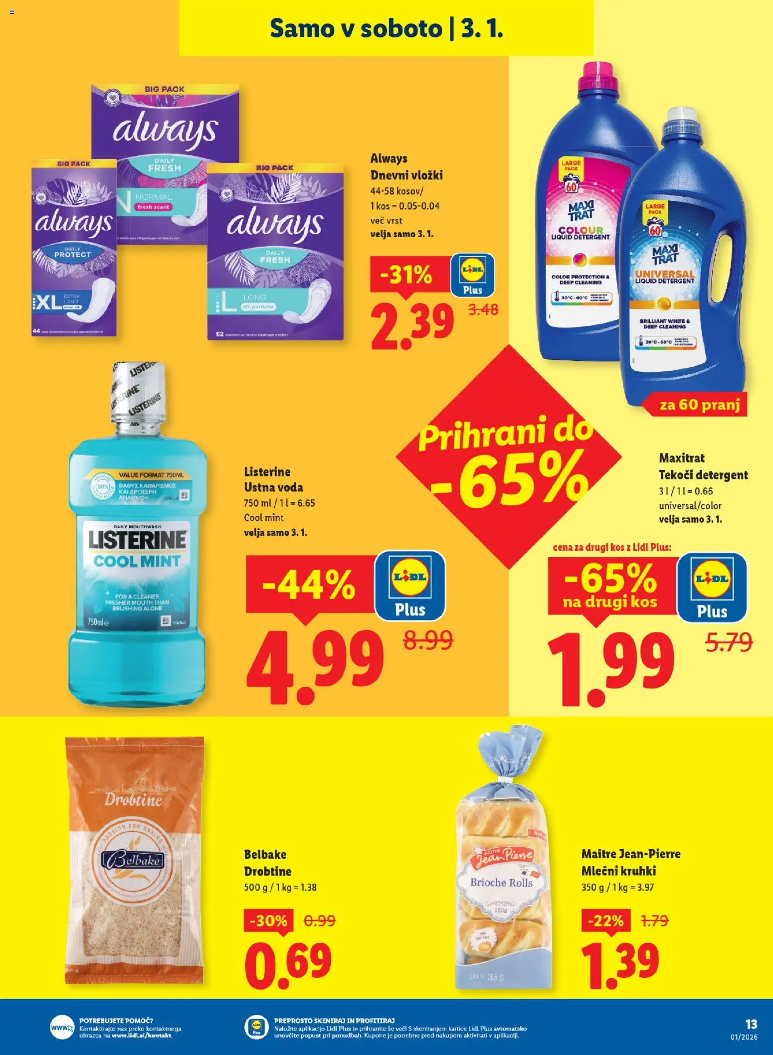 Novi Lidl katalog ponudbe – veljaven od 30.12.2025 | Stran: 17 | Izdelki: Vložki, Kos, Detergent, Voda