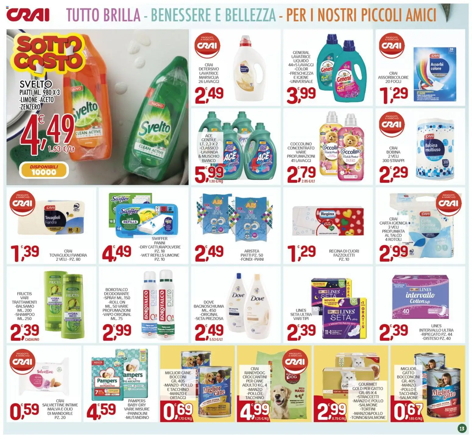 Volantino CRAI del 22.01.2026 | Pagina: 13 | Prodotti: Pannolini, Limone, Ortaggi, Lavatrice