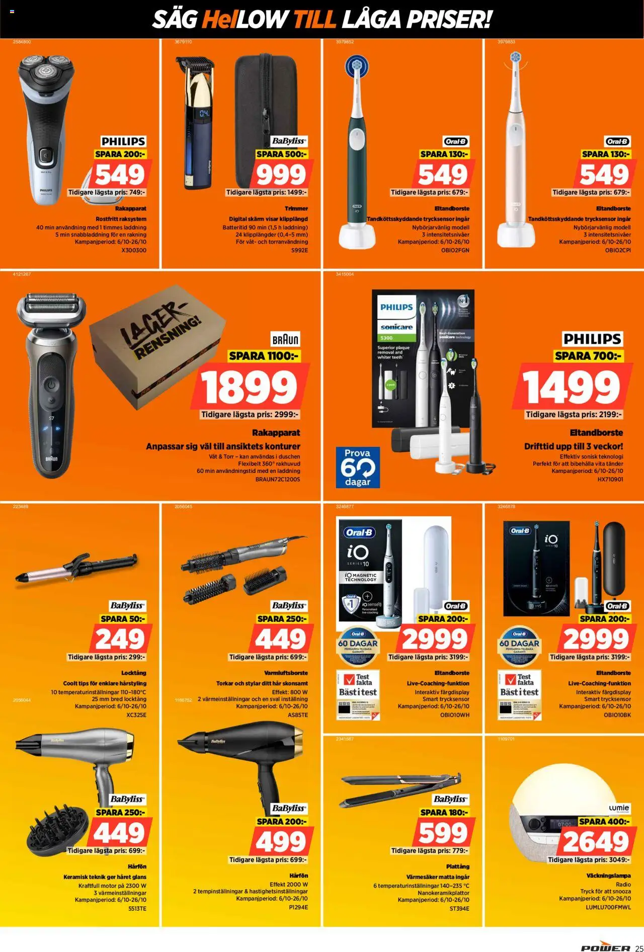 Power reklamblad aktuell från 06.10.2025 | Sida: 25 | Produkter: Locktång, Plattång, Matta, Radio