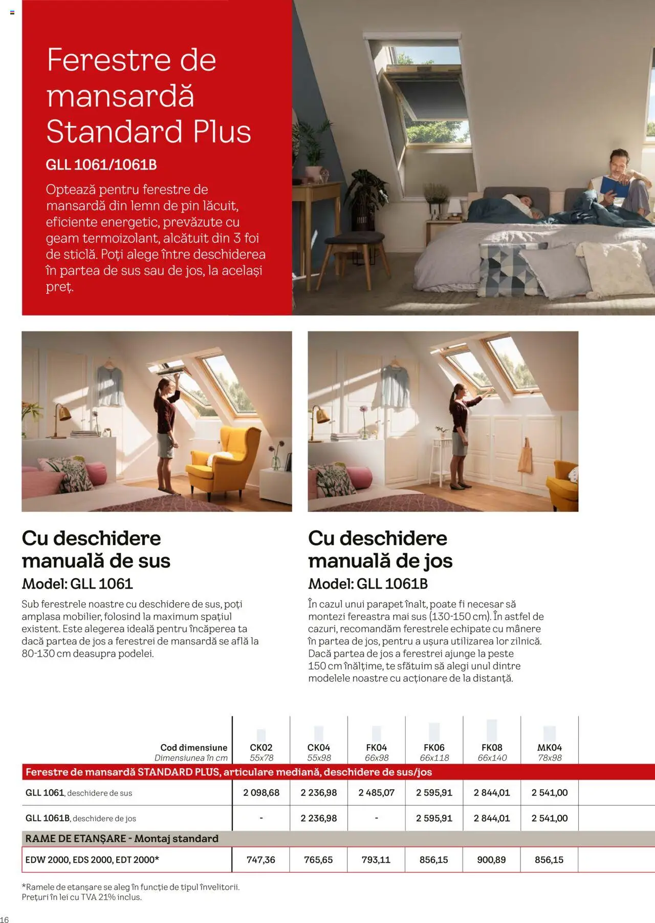 Catalog Velux – valabil de la 25.02.2025 | Pagină: 16 | Produse: Fereastră, Pește
