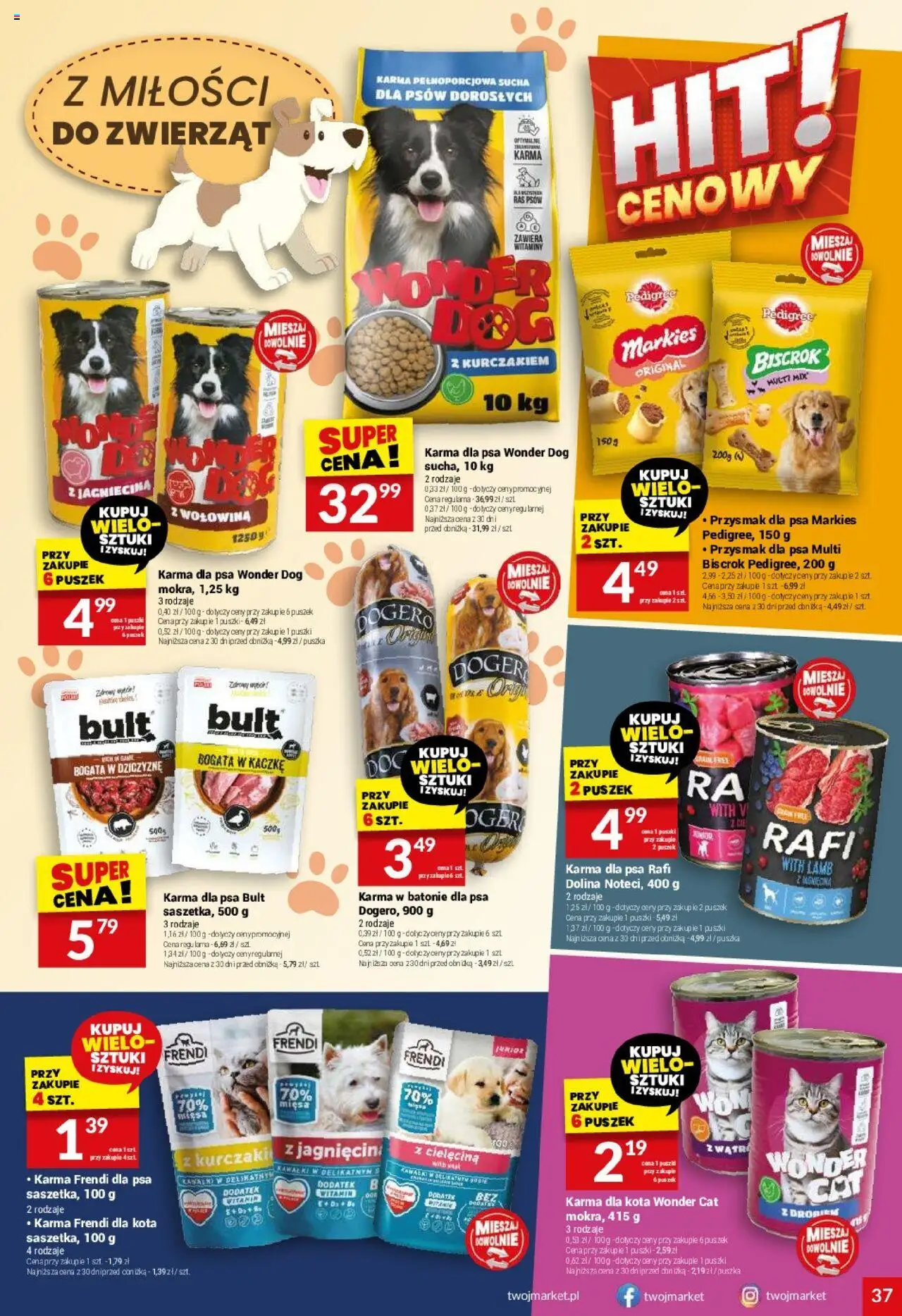 Twój Market Gazetka od 27.08.2025 | Strona: 37 | Produkty: Jagnięcina, Pedigree, Wołowina, Sos