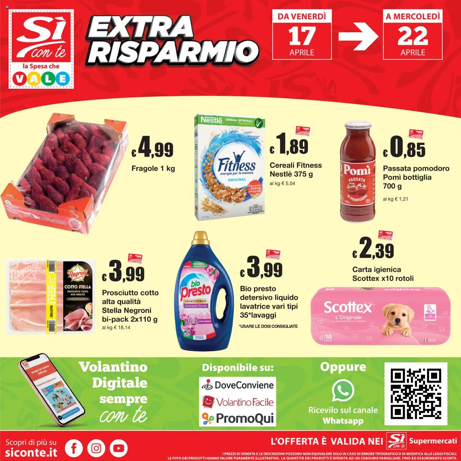 Volantino Sì con Te del 07.04.2026 | Pagina: 20 | Prodotti: Prosciutto Cotto, Tè, Pomodoro, Prosciutto