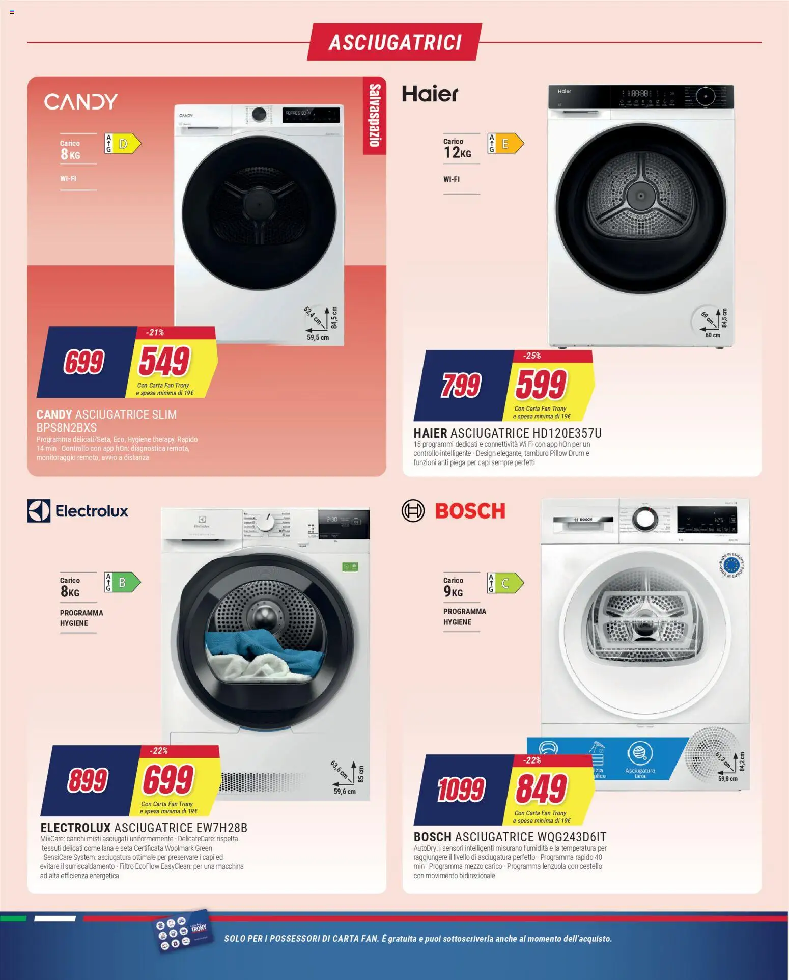 Volantino Trony del 27.12.2025 | Pagina: 21 | Prodotti: Asciugatrice, Fan, Lenzuola