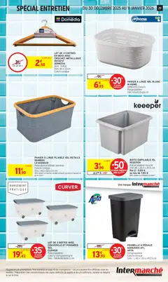 Intermarché - Prévisualisation de Intermarché - Découvrez nos offres de la semaine valide à partir de 30.12.2025 | Page: 29 | Produits: Panier à linge, Poignées, Panier, Cintre