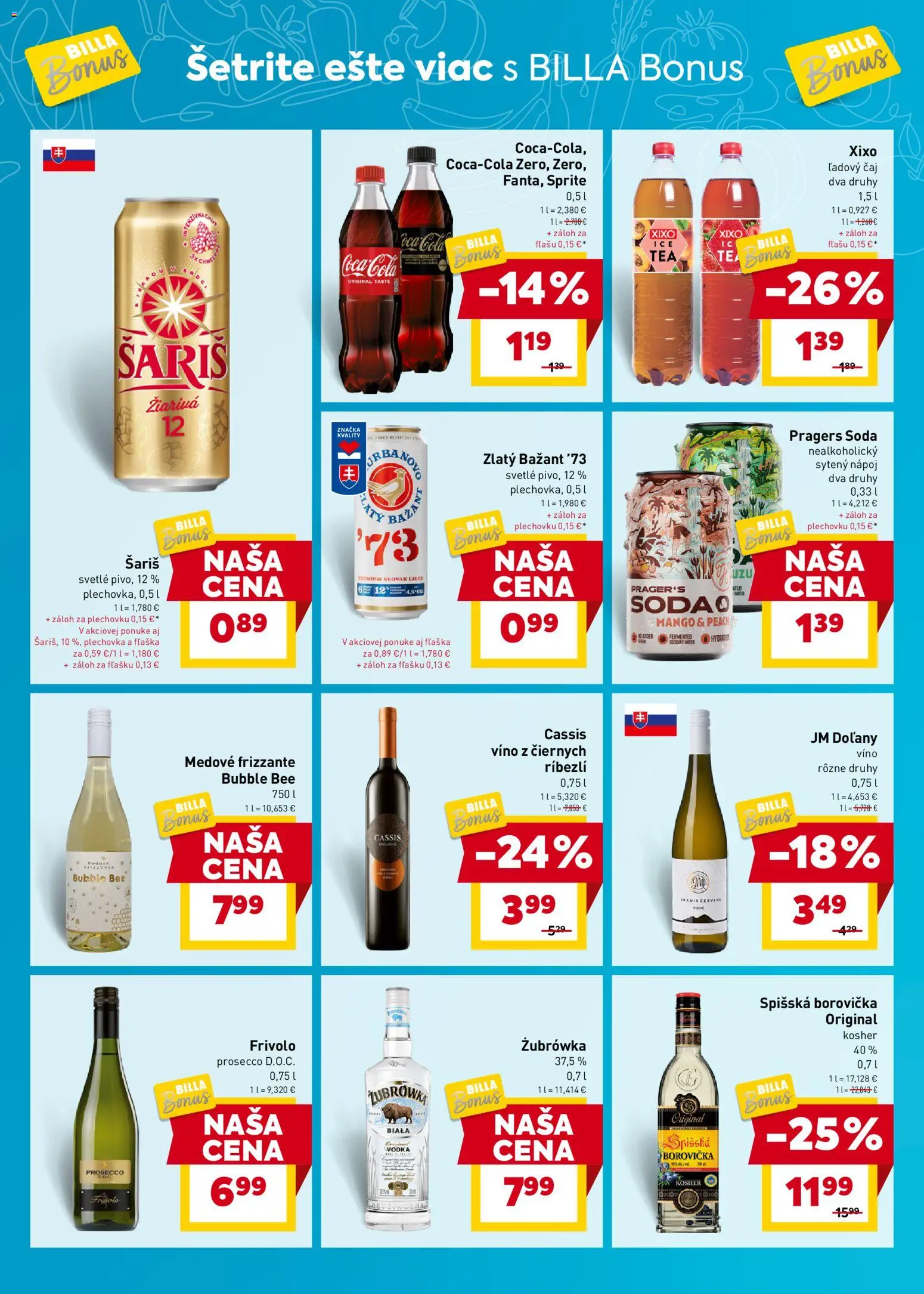 Nové Billa akcie – leták je platný od 18.03.2026 | Strana: 6 | Produkty: Borovička, Vodka, Coca cola, Cola