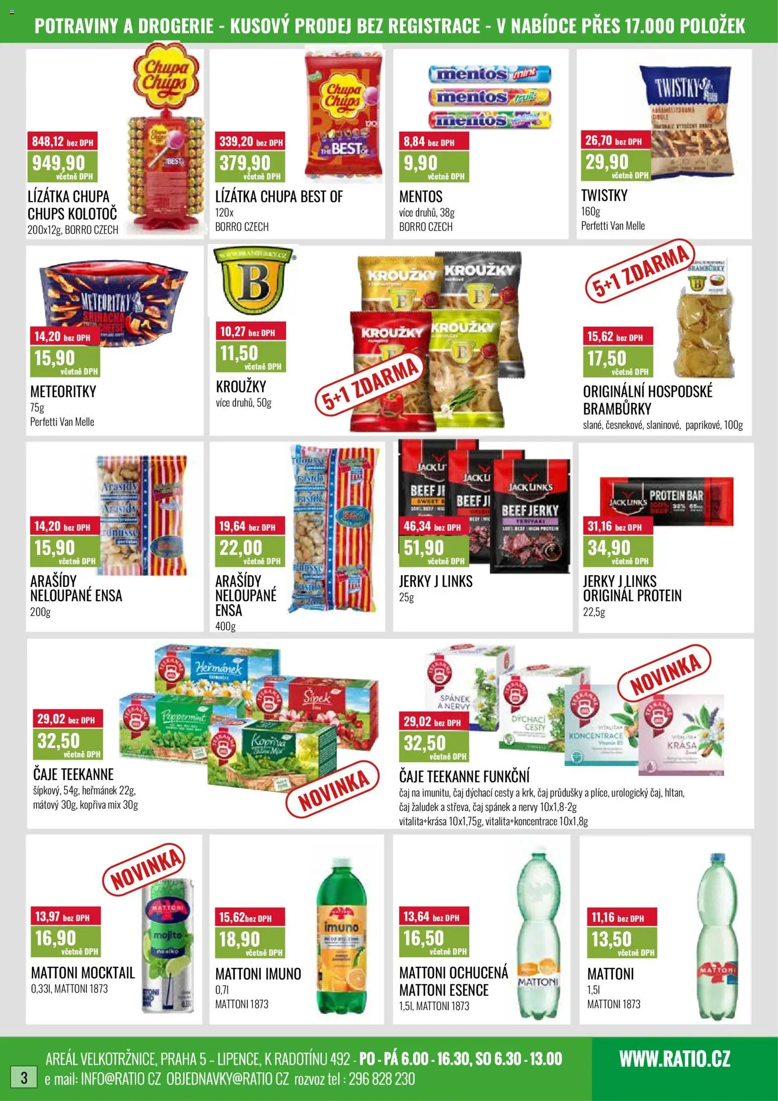 Ratio leták od 01.04.2026 | Strana: 4 | Produkty: Teekanne, Protein bar, Mojito, Drogerie