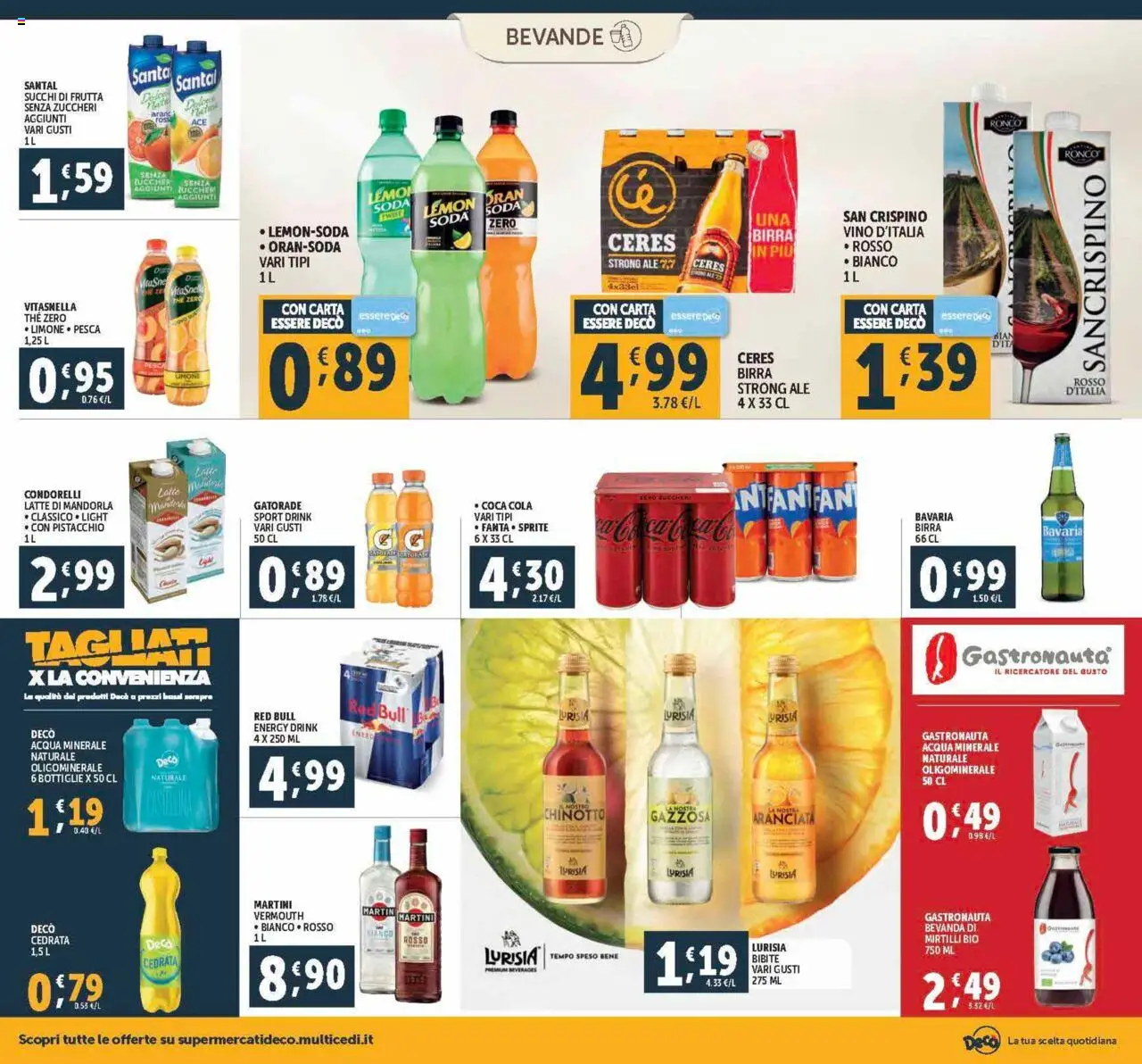 Volantino Decò del 21.08.2025 | Pagina: 16 | Prodotti: Birra, Bibite, Red Bull, Cedrata