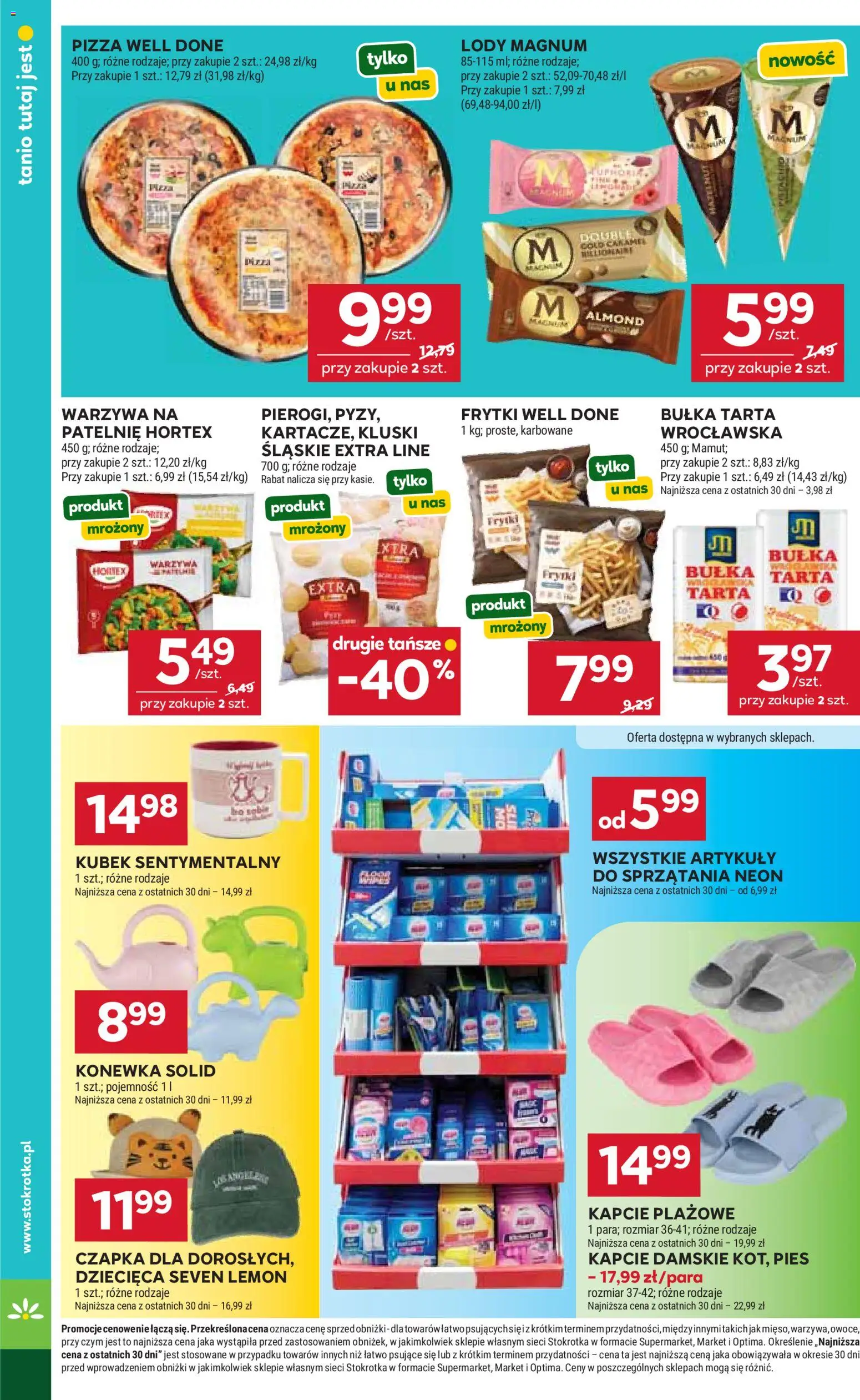 Stokrotka gazetka - Market od 16.04.2026 | Strona: 22 | Produkty: Kapcie, Bułka tarta, Frytki, Lody