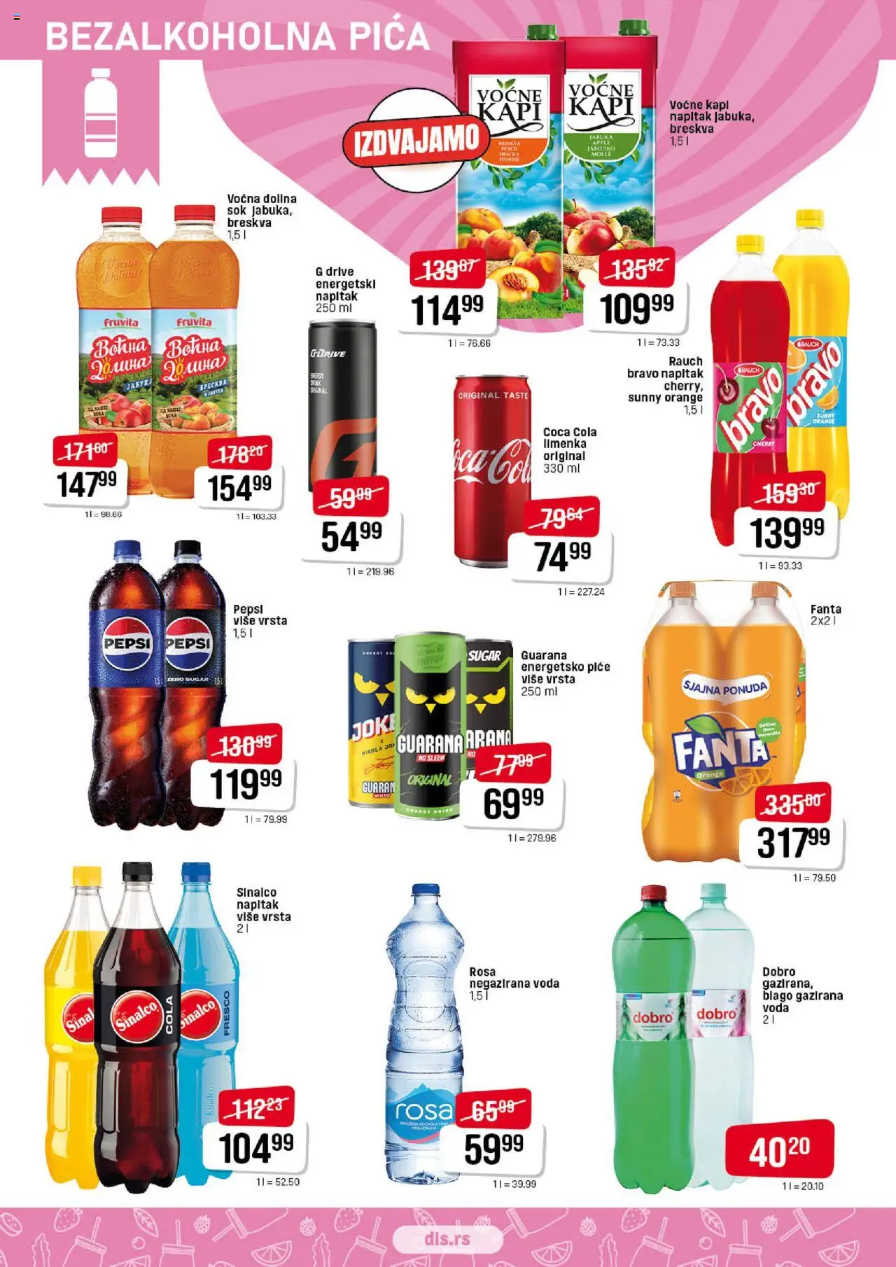 Super DIS katalog - važi od 25.09.2025 | Strana: 8 | Proizvode: Negazirana voda, Voda, Sok, Pepsi