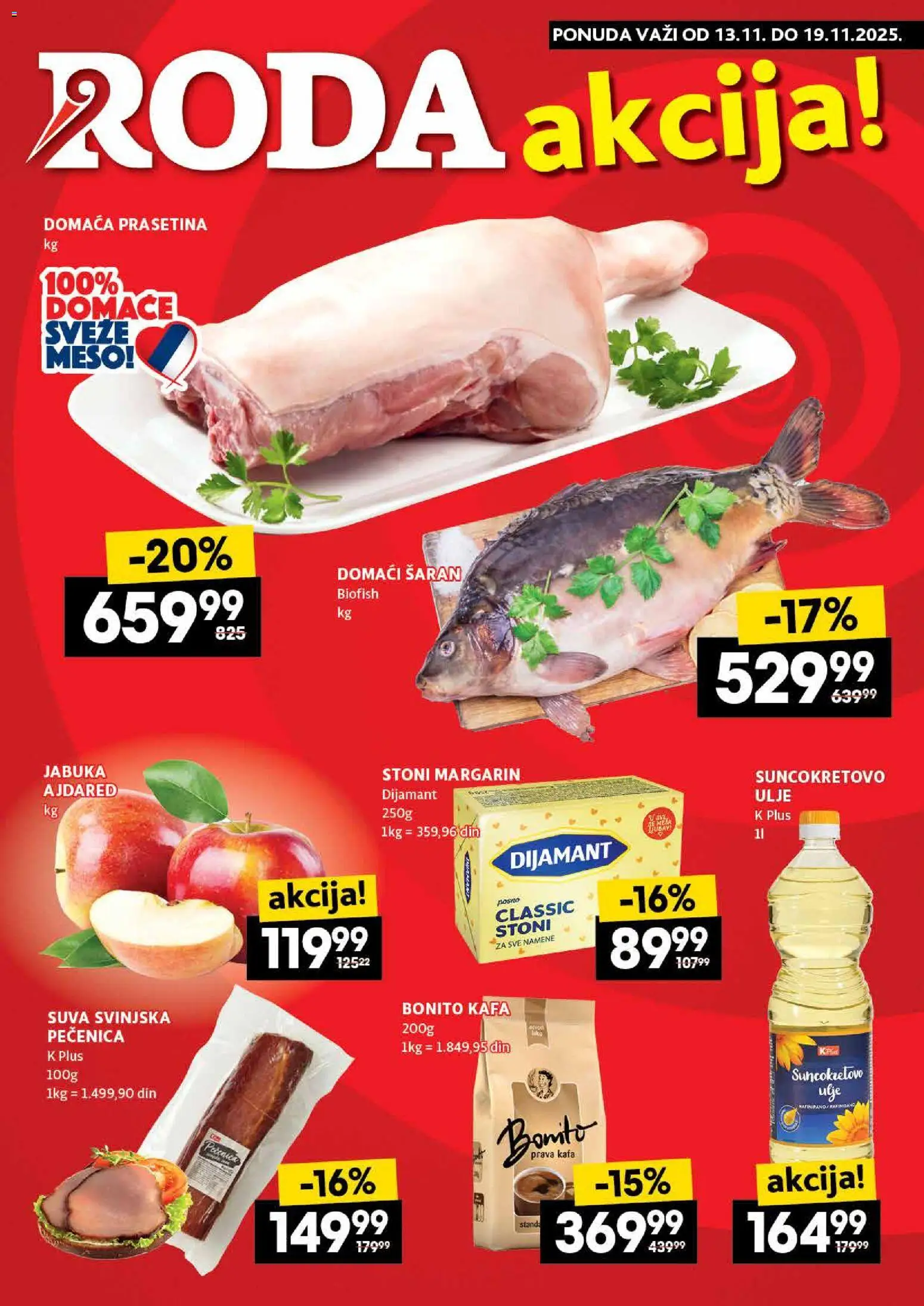 Roda katalog - važi od 13.11.2025 | Strana: 1 | Proizvode: Margarin, Ulje, Kafa, Pečenica