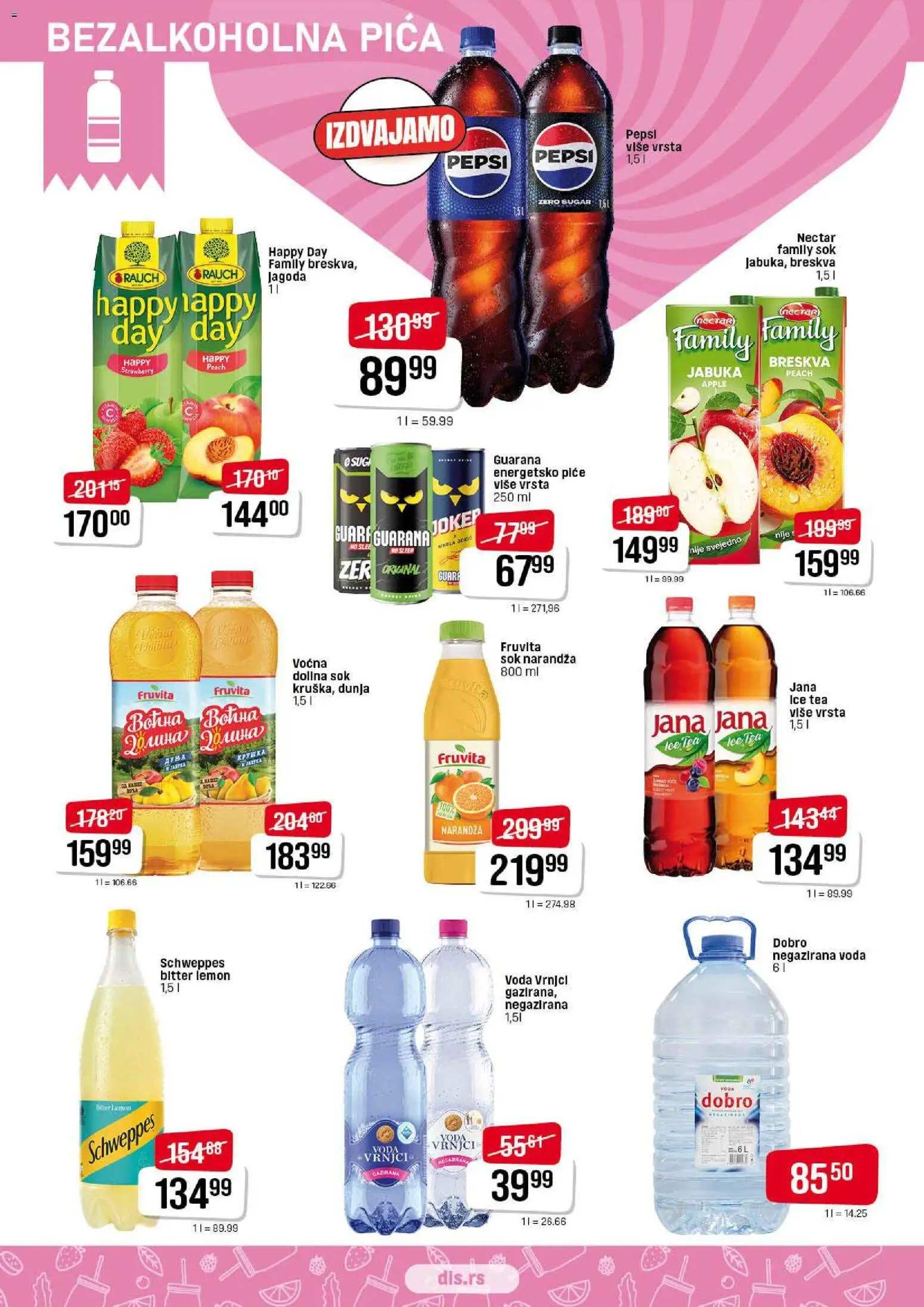 Super DIS katalog - važi od 04.12.2025 | Strana: 10 | Proizvode: Schweppes, Negazirana voda, Fruvita, Guarana