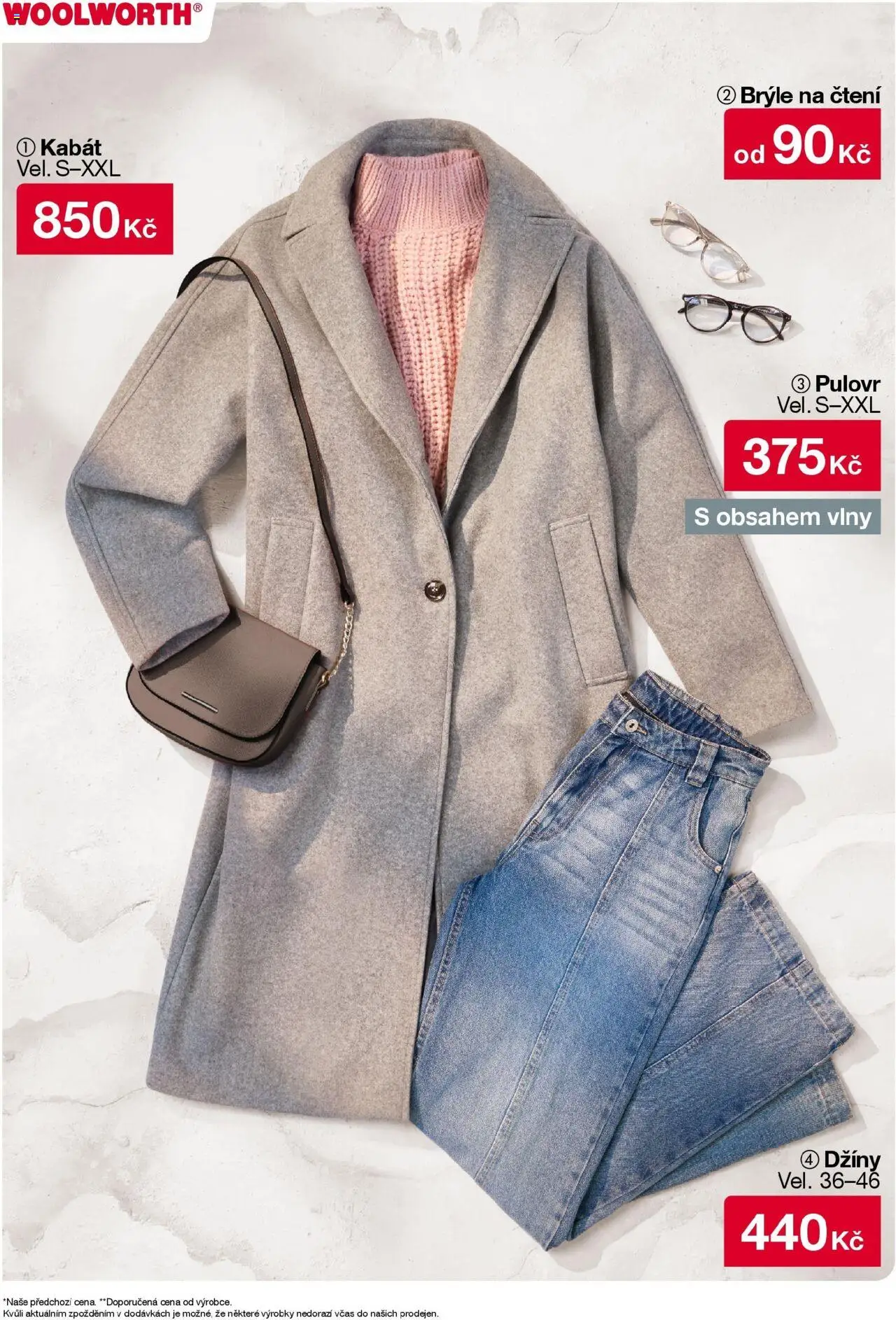 Woolworth leták od 03.10.2025 - akční nabídka | Strana: 2 | Produkty: Brýle na čtení, Kabát, Brýle, Džíny