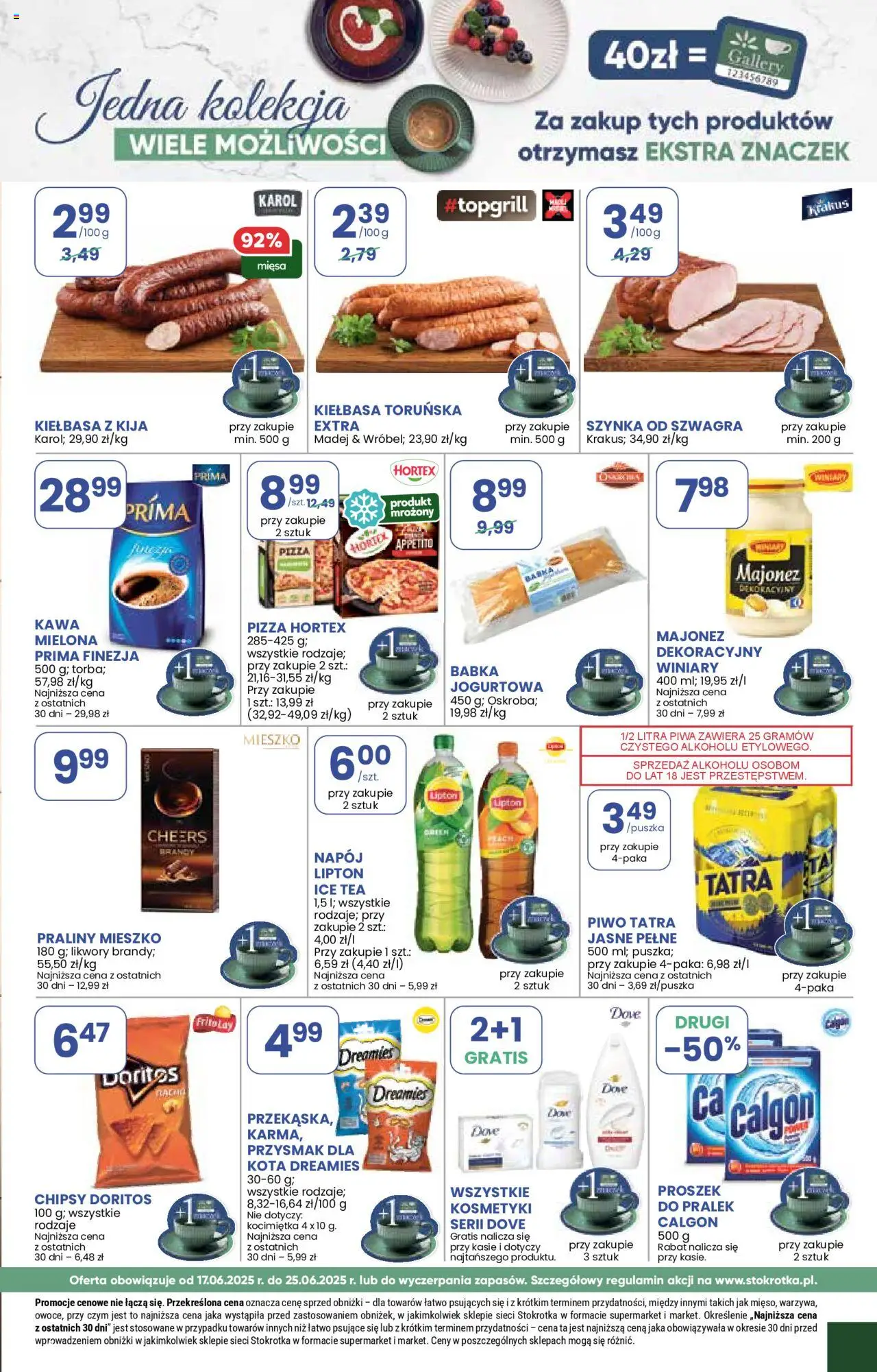 Stokrotka Gazetka od 17.06.2025 | Strona: 12 | Produkty: Chipsy, Kawa mielona Prima, Babka, Majonez