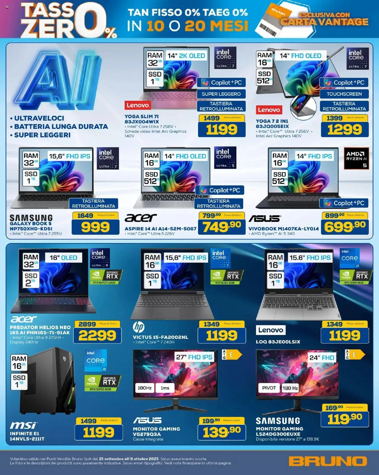 Volantino BRUNO del 25.09.2025 | Pagina: 12 | Prodotti: Monitor, Tastiera, Batteria, Samsung