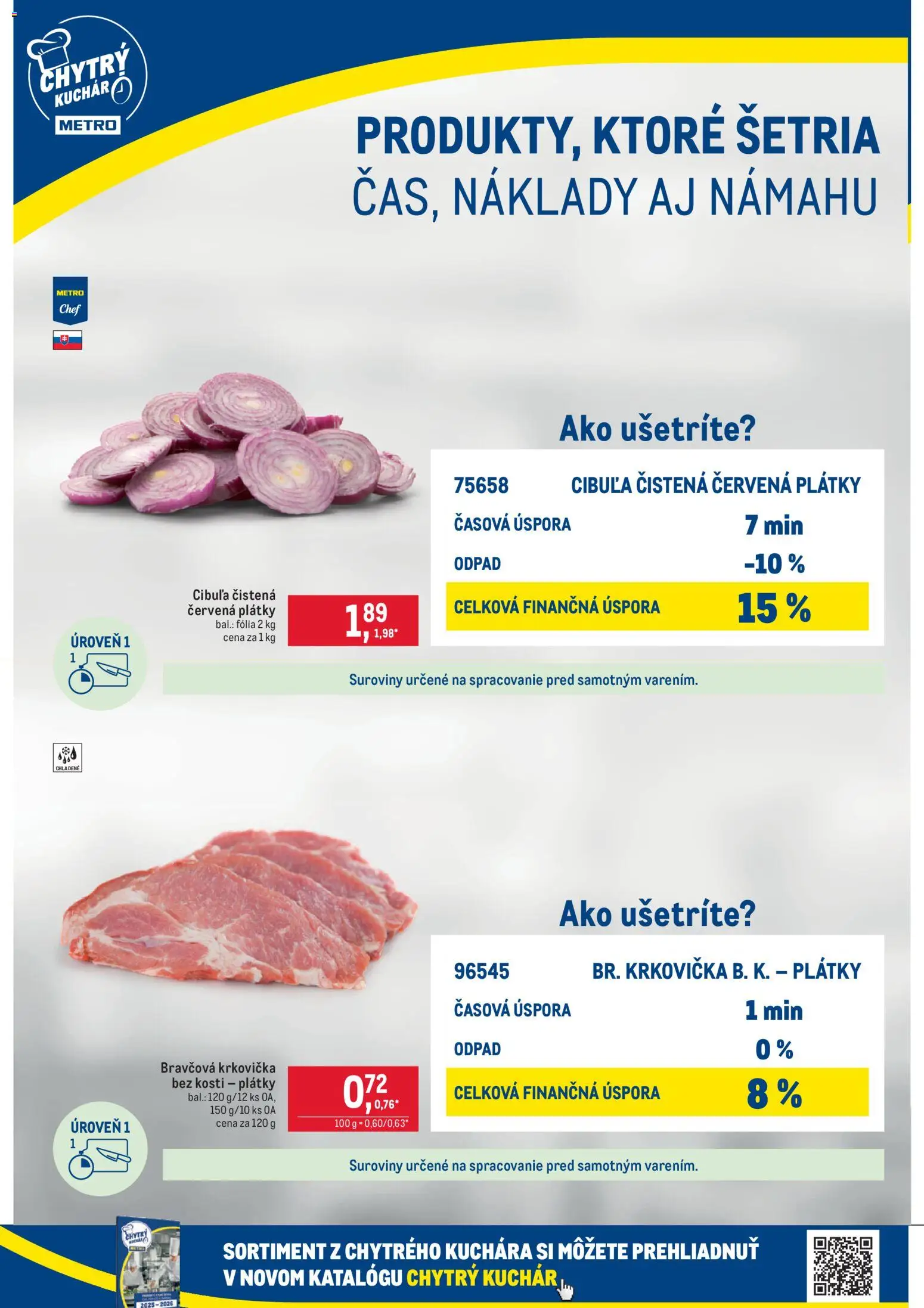 Nové Metro akcie – leták je platný od 19.11.2025 | Strana: 2 | Produkty: Bravčová krkovička, Krkovička, Cibuľa