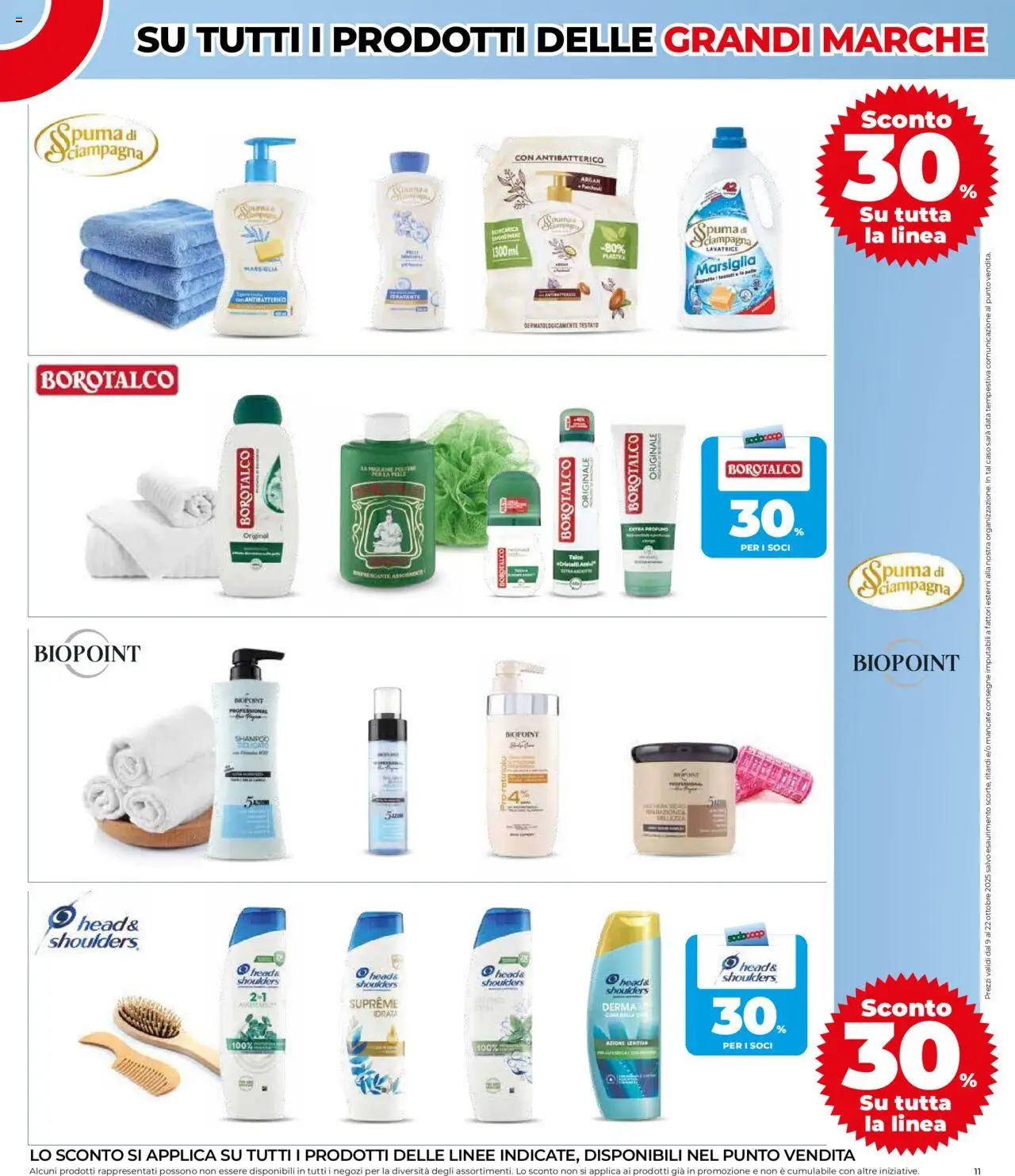 Volantino COOP del 09.10.2025 | Pagina: 11 | Prodotti: Shampoo, Lavatrice, Data, Profumo