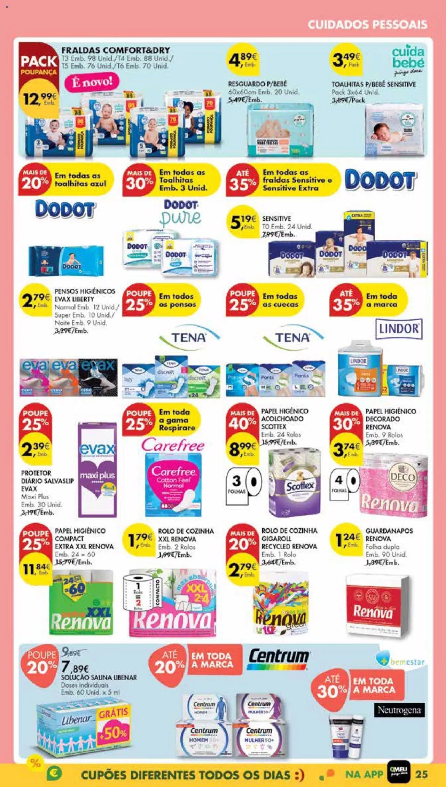 Pingo Doce Poupe Esta Semana Madeira │ válido de 25.11.2025 | Página: 25 | Produtos: Papel higiénico, Pensos higiénicos, Fraldas, Guardanapos