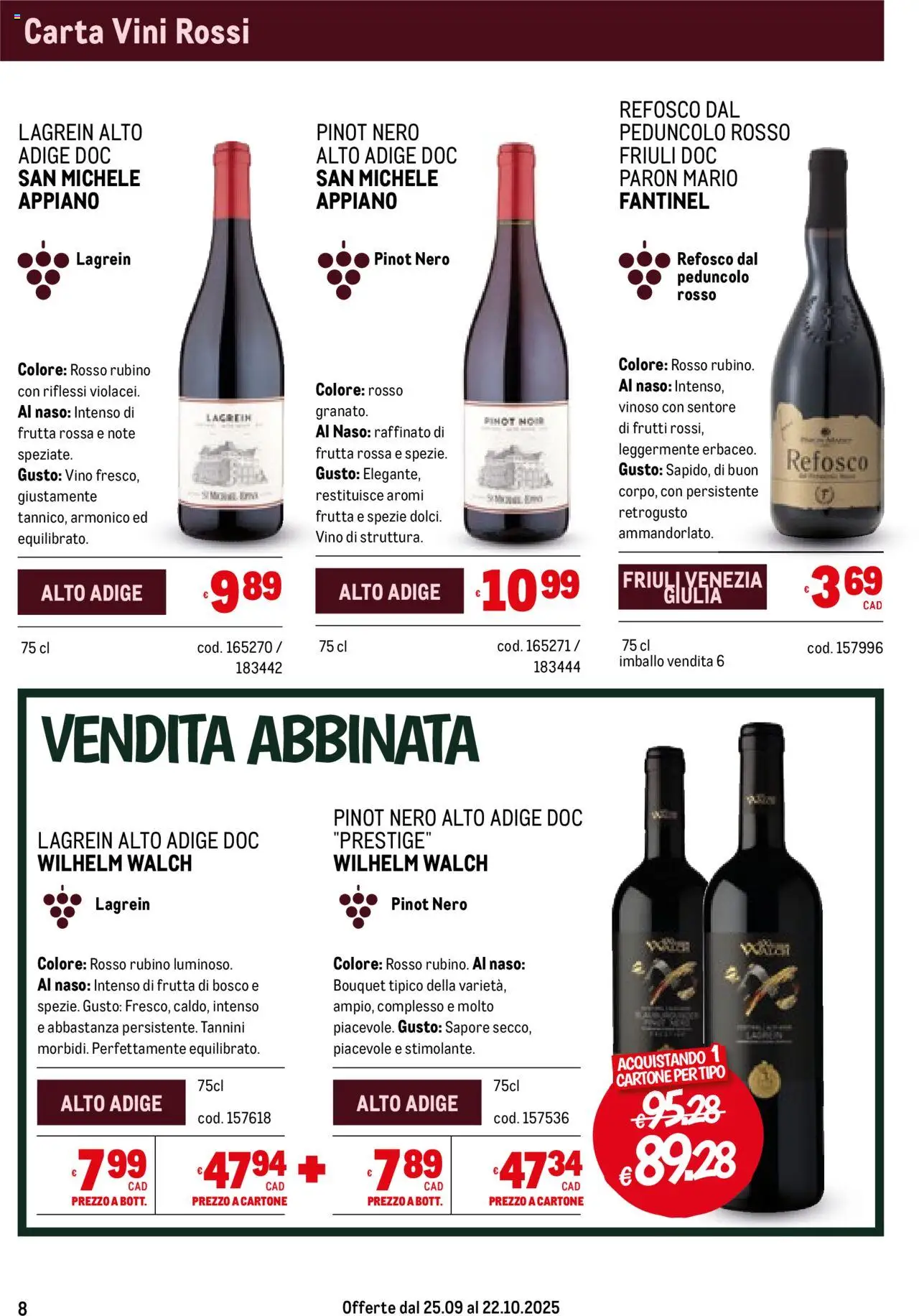 Volantino Metro del 25.09.2025 | Pagina: 8 | Prodotti: Spezie, Frutta, Vino