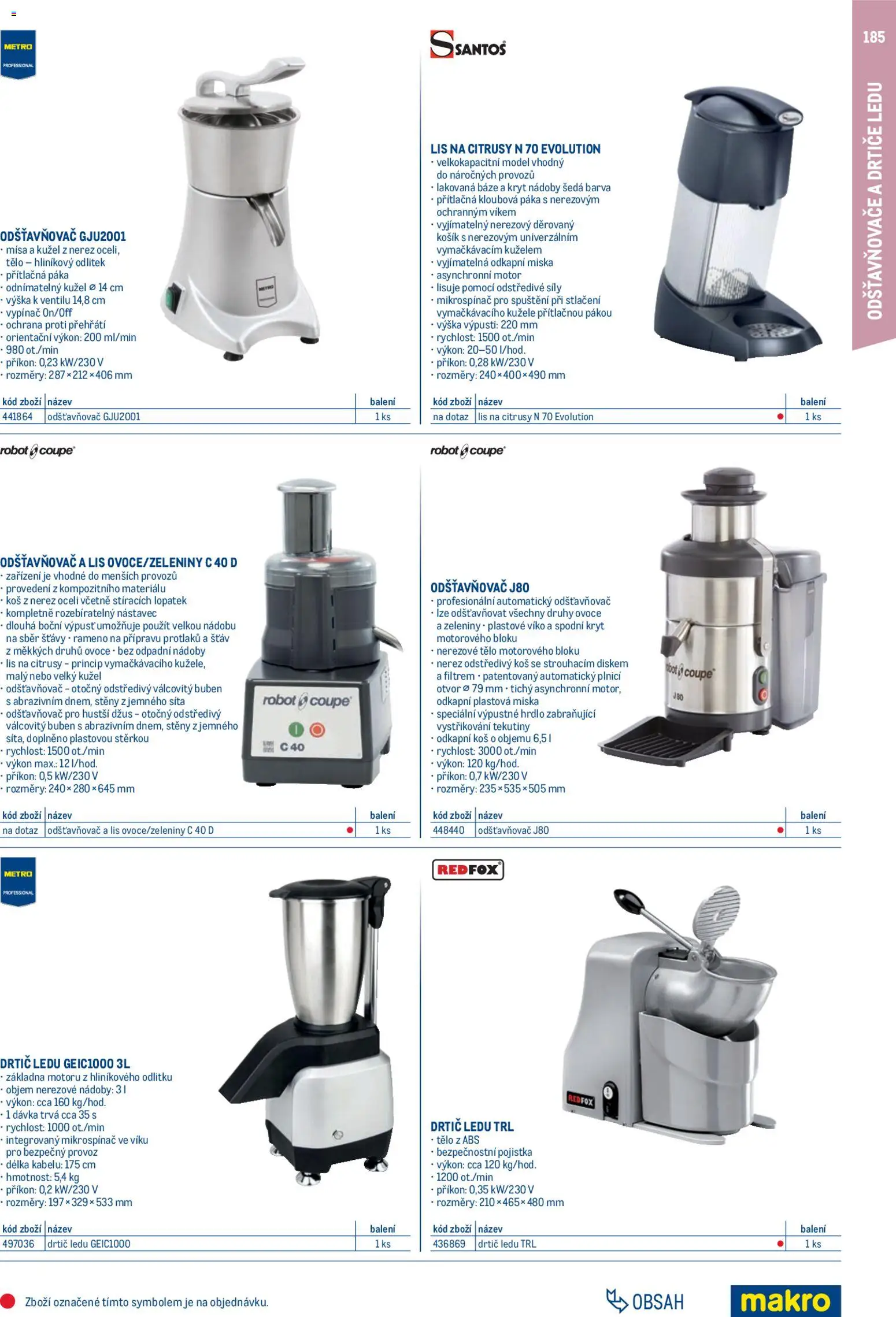 Makro leták - Gastro vybavení a zařízení od 01.02.2026 | Strana: 185 | Produkty: Buben, Džus, Drtič, Drtič ledu
