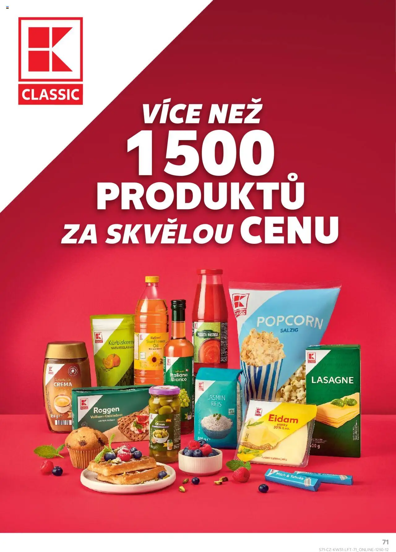 Kaufland leták - Liberec od 30.07.2025 | Strana: 71 | Produkty: Eidam, Popcorn, Lasagne, Milk chocolate