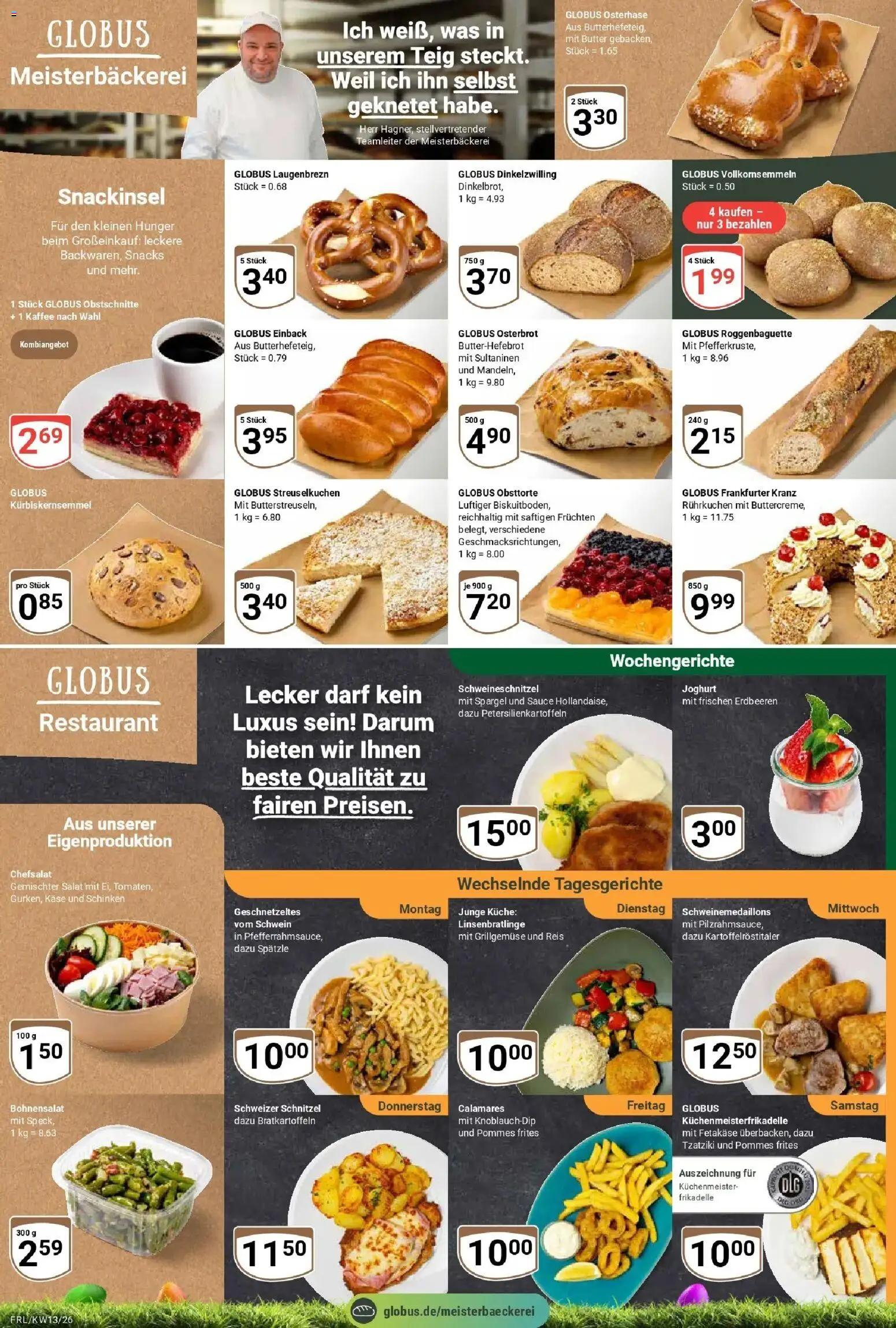 Globus prospekt Freilassing	 – gültig ab 23.03.2026 | Seite: 7 | Produkte: Käse, Kaffee, Pommes frites, Salat