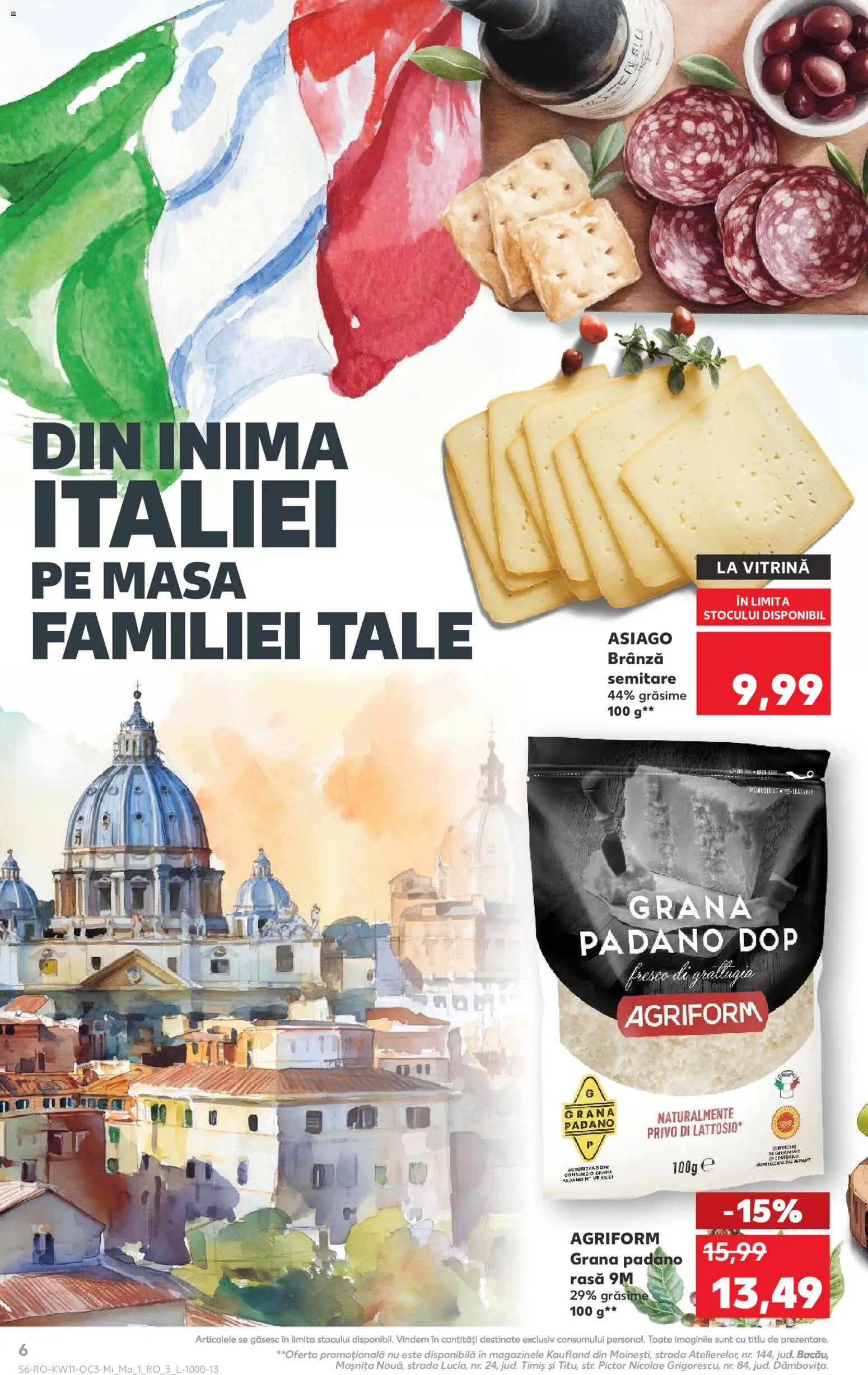 Noul catalog Kaufland – valabil de la 11.03.2026 | Pagină: 6 | Produse: Masă, Vitrină, Brânză