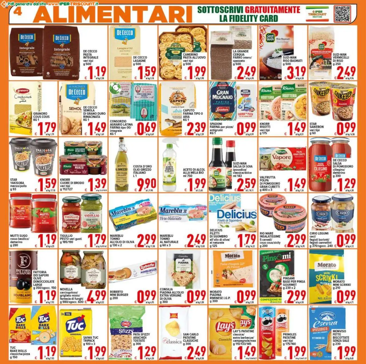 Volantino Ipertriscount del 26.09.2025 | Pagina: 4 | Prodotti: Riso Basmati, Riso, Pasta, Sgombro