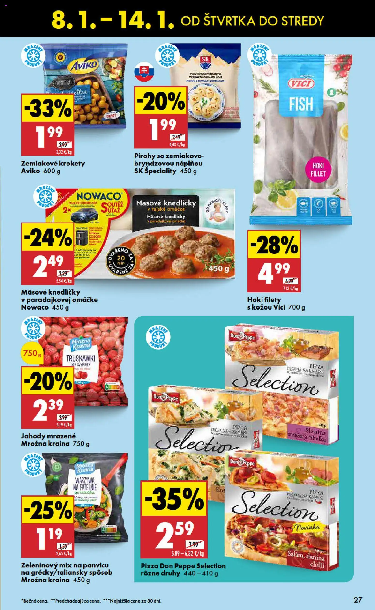 Nové Biedronka akcie – leták je platný od 08.01.2026 | Strana: 27 | Produkty: Pizza, Slanina, Chilli, Jahody