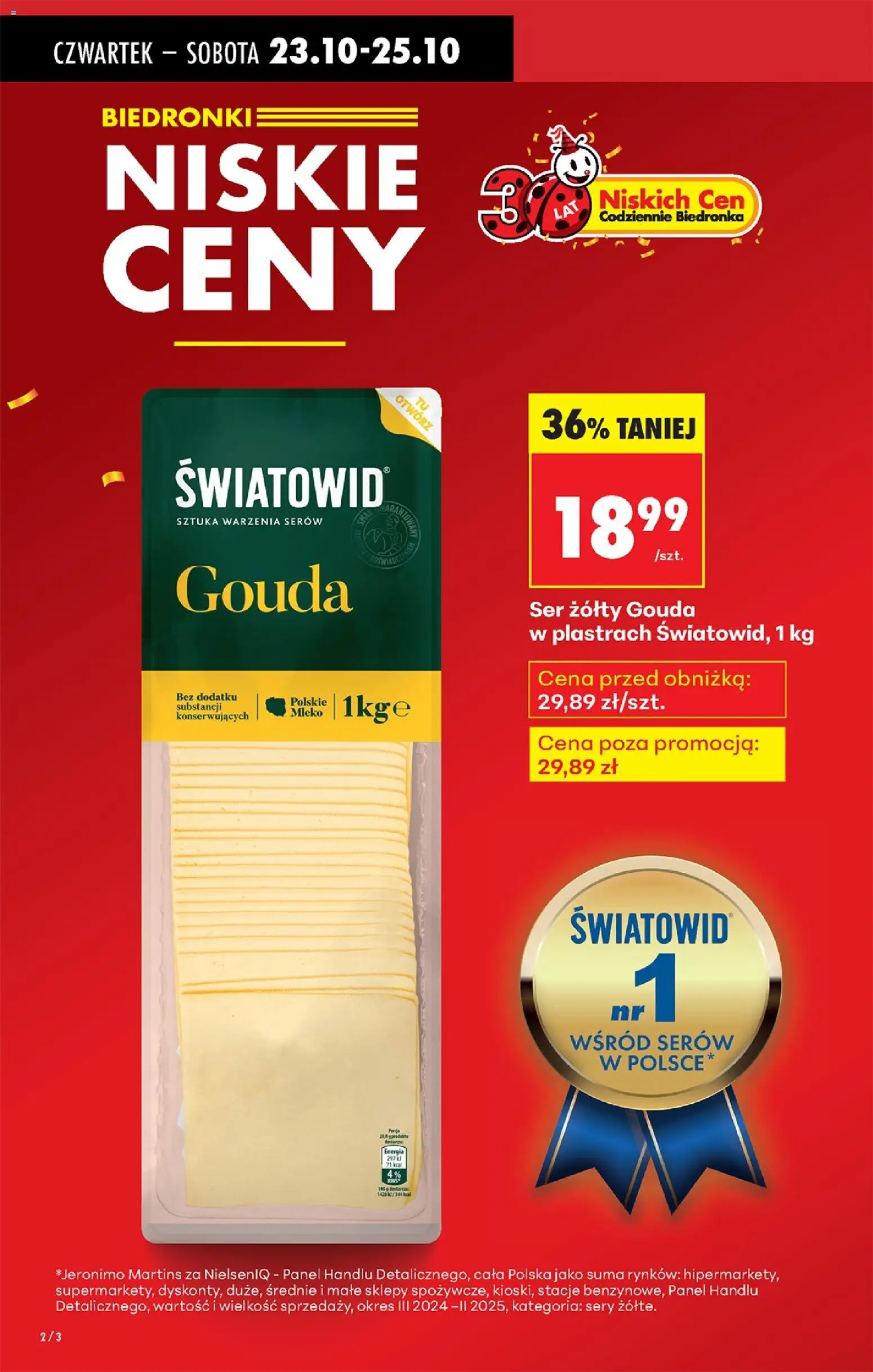 Biedronka gazetka - Oferta w tym tygodniu od 23.10.2025 | Strona: 2 | Produkty: Ser żółty, Sery, Mleko, Ser