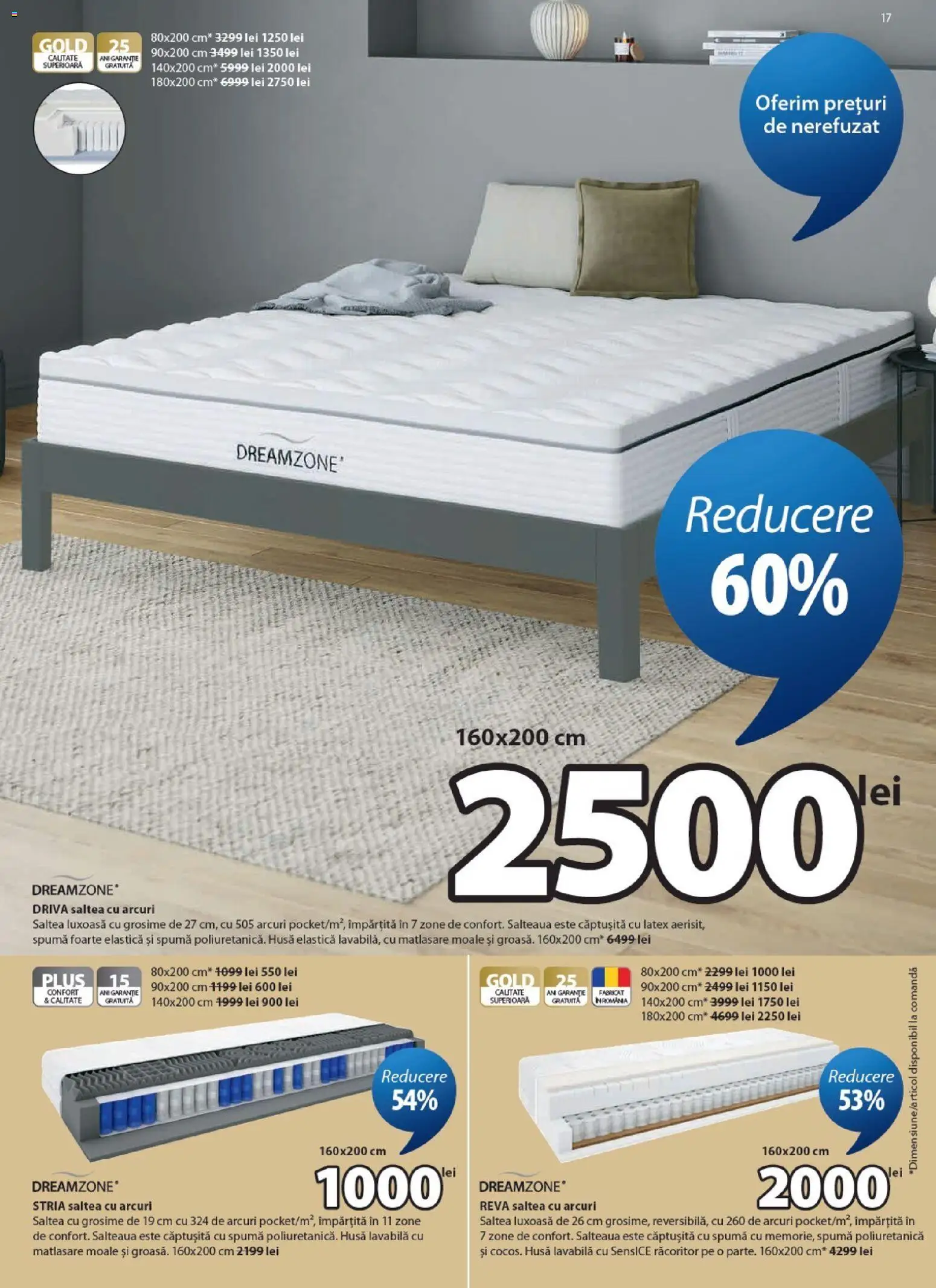 Noul catalog JYSK – valabil de la 24.04.2026 | Pagină: 17 | Produse: Saltea, Türk kahvesi öğütme değirmeni