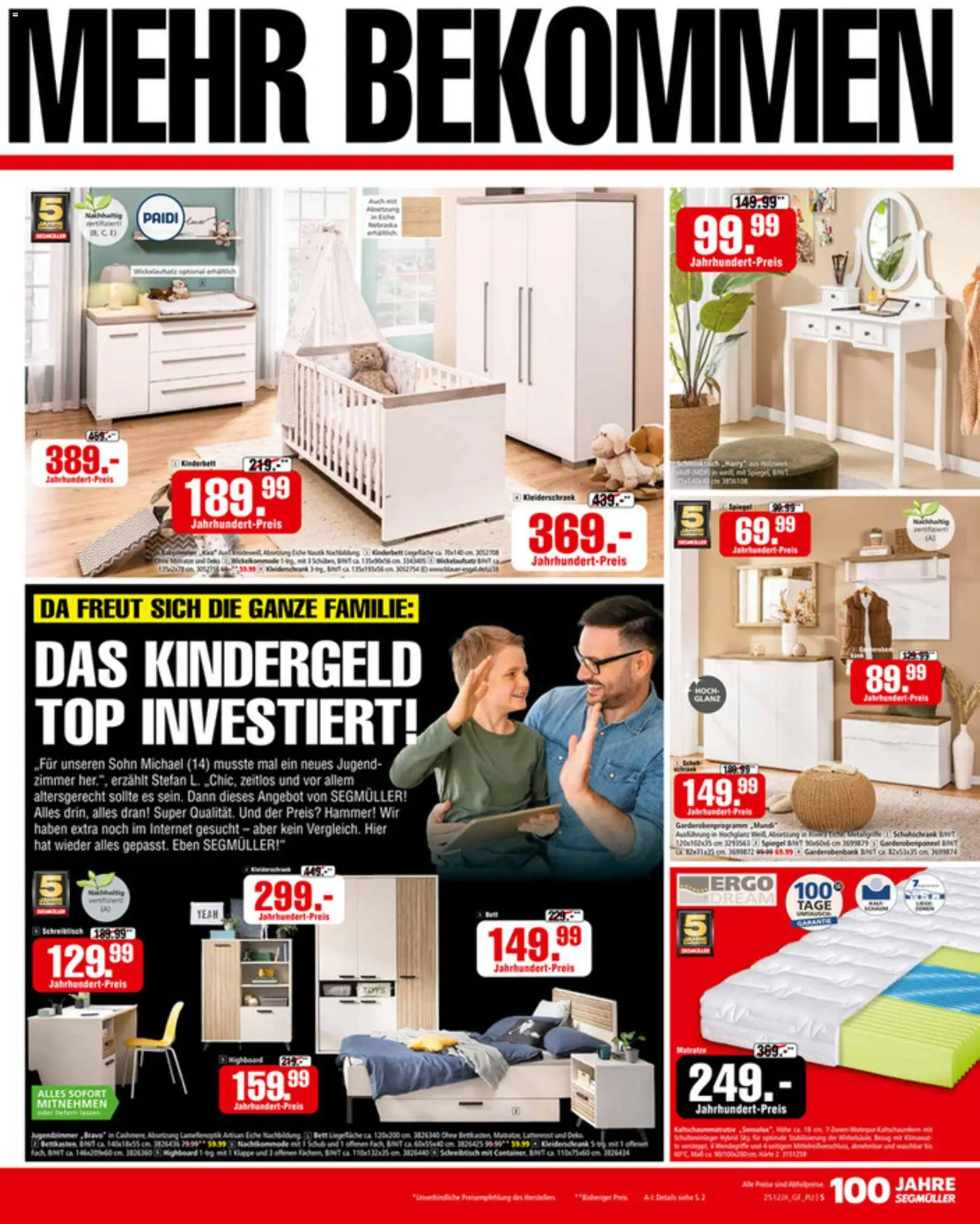 Segmüller Wie Geschenkt – gültig ab 29.11.2025 | Seite: 5 | Produkte: Top, Bett, Kleiderschrank, Spiegel