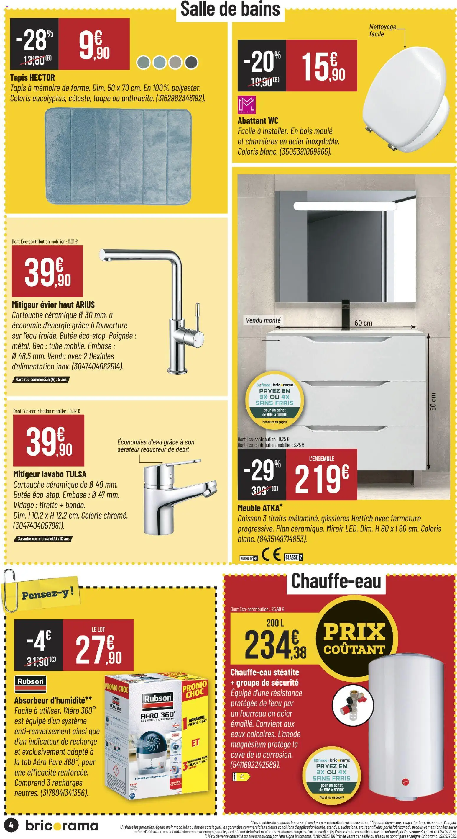 {H1} | Page: 4 | Produits: Meuble, Tiroirs, Miroir, Cartouche