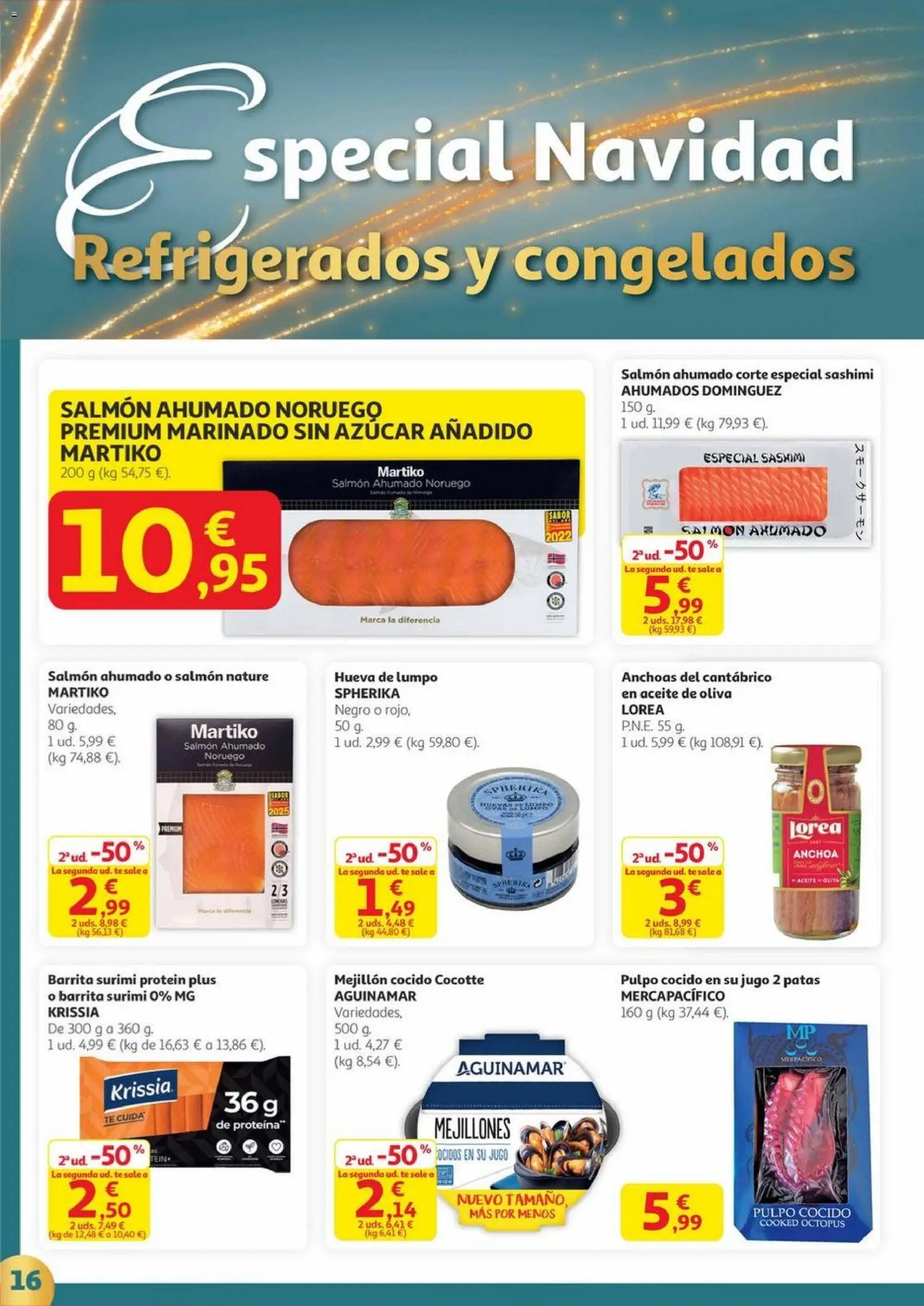 Alcampo - Canarias │ válido desde el 20.11.2025 | Página: 16 | Productos: Aceite, Aceite de oliva, Salmón ahumado, Anchoa