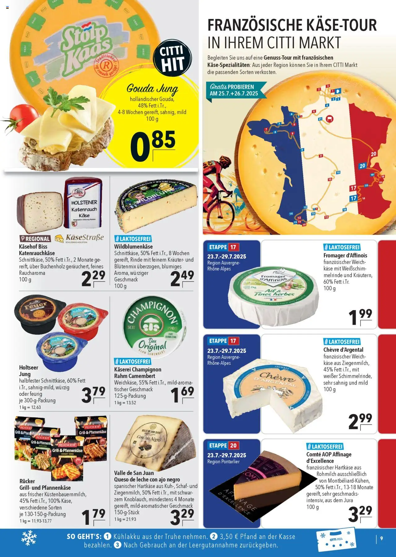 CITTI Markt Prospekt 	 - gültig ab dem 23.07.2025 | Seite: 9 | Produkte: Jura, Grill, Truhe, Gouda