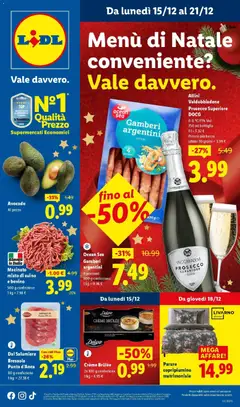 Anteprima del volantino Lidl - Menù di Natale conveniente vale davvero valido a partire dal 15.12.2025