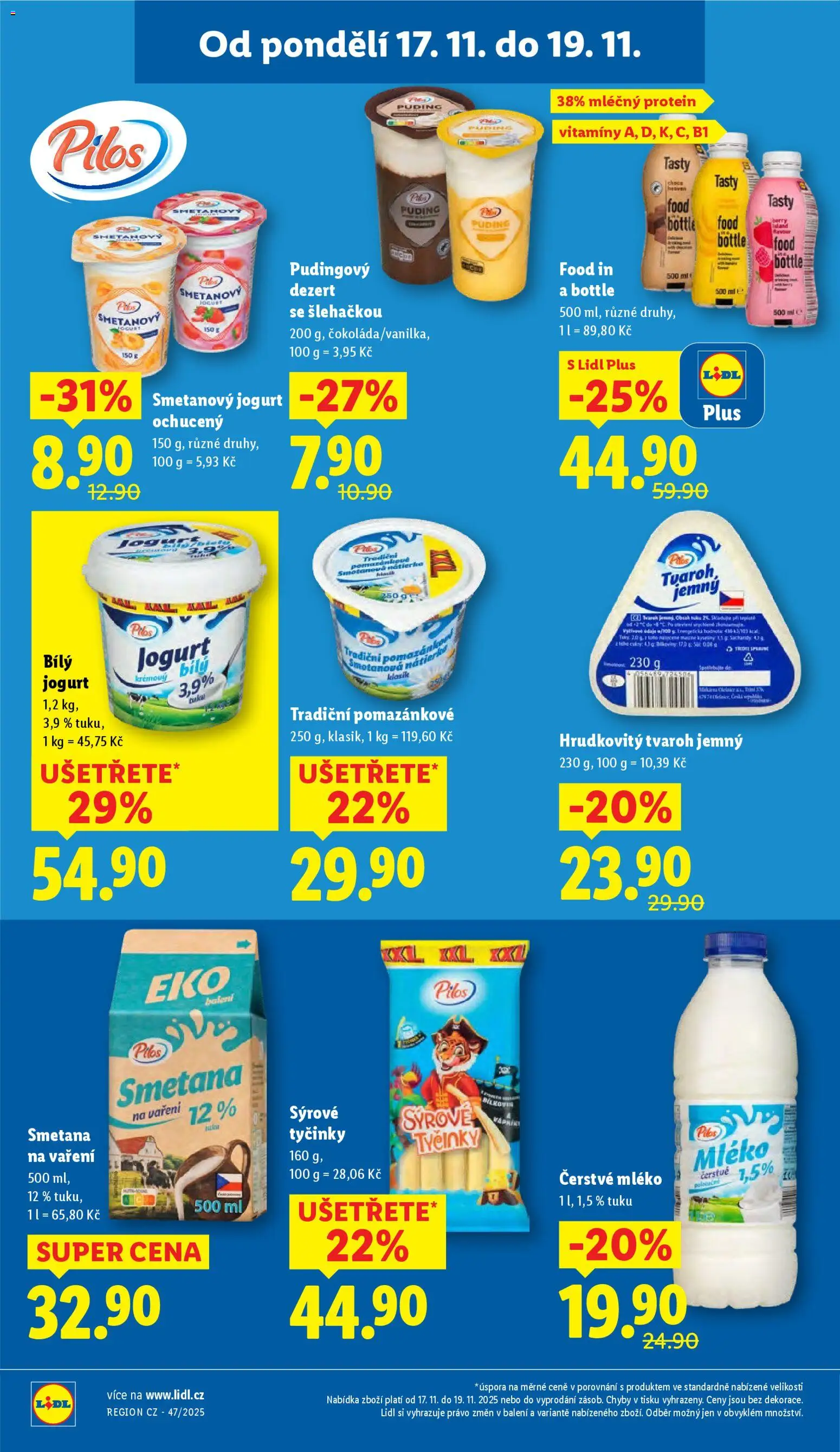 Lidl Black Friday od 17.11.2025 | Strana: 14 | Produkty: Mléko, Smetana, Puding, Protein