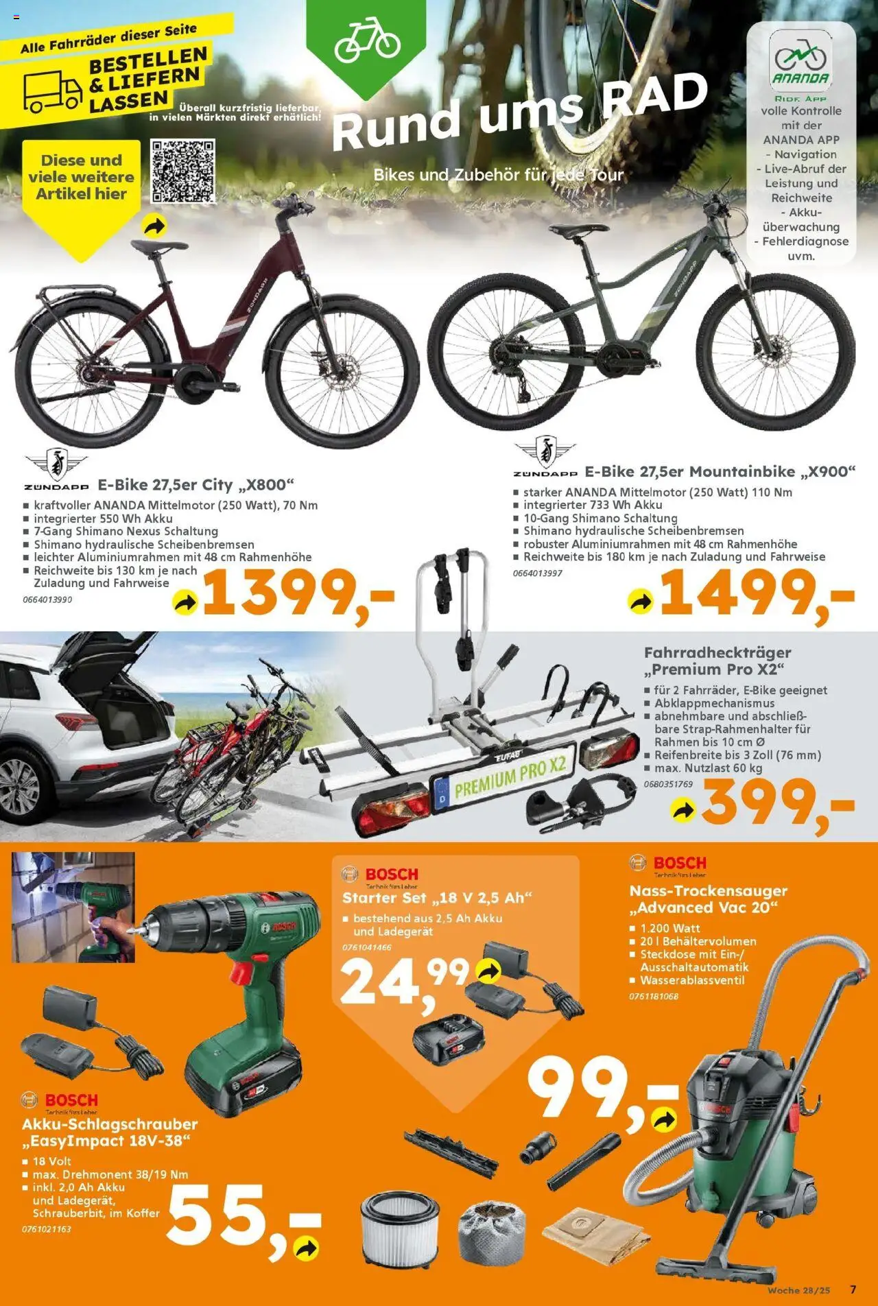 Globus Baumarkt prospekt Homburg	 - gültig ab dem 07.07.2025 | Seite: 7 | Produkte: Bosch, Navigation, Mountainbike, Ladegerät