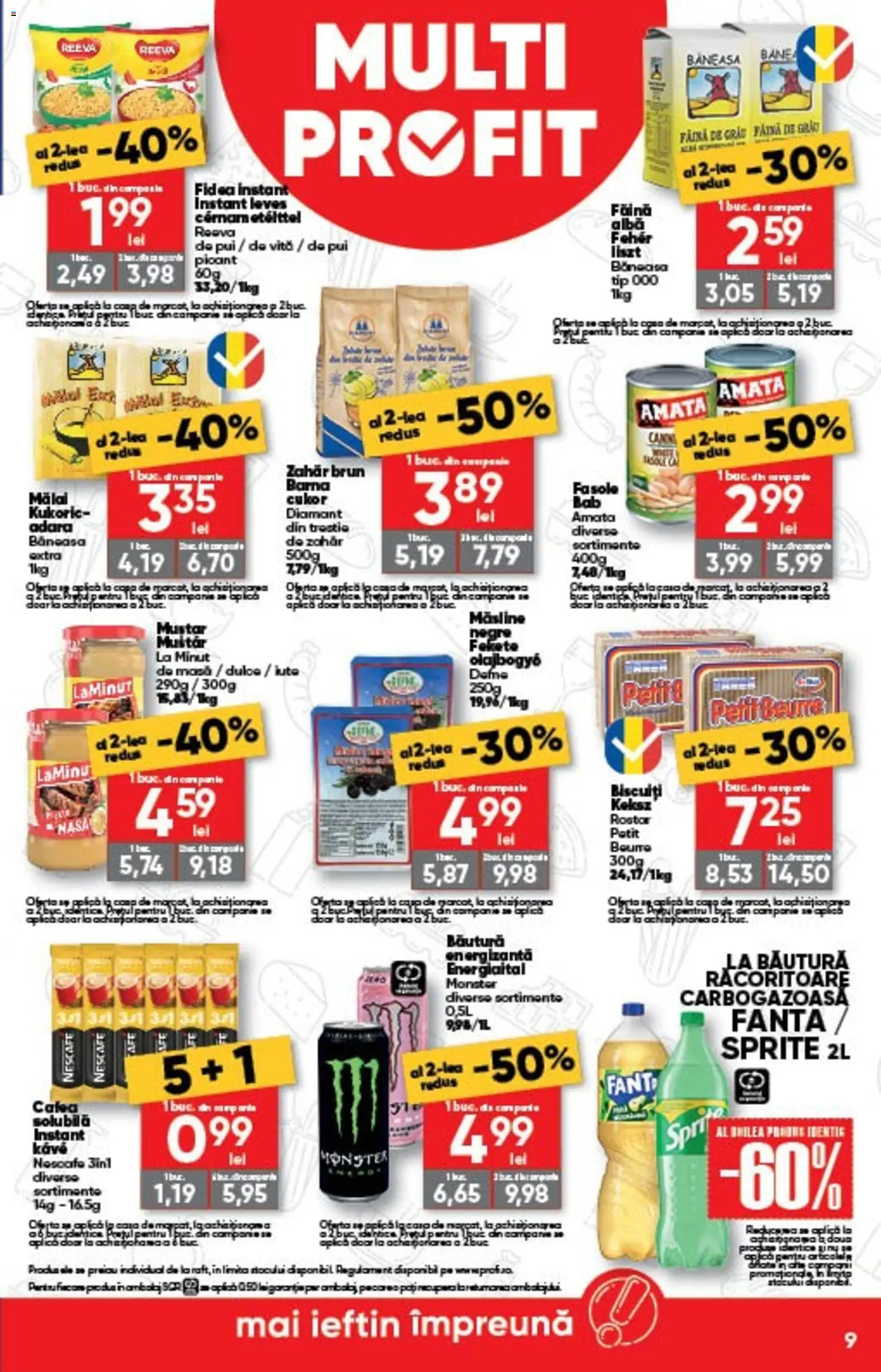 Noul catalog Profi – valabil de la 18.03.2026 | Pagină: 9 | Produse: Hacıyatmaz Kedi Oyuncağı, Cafea, Făină, Biscuiți