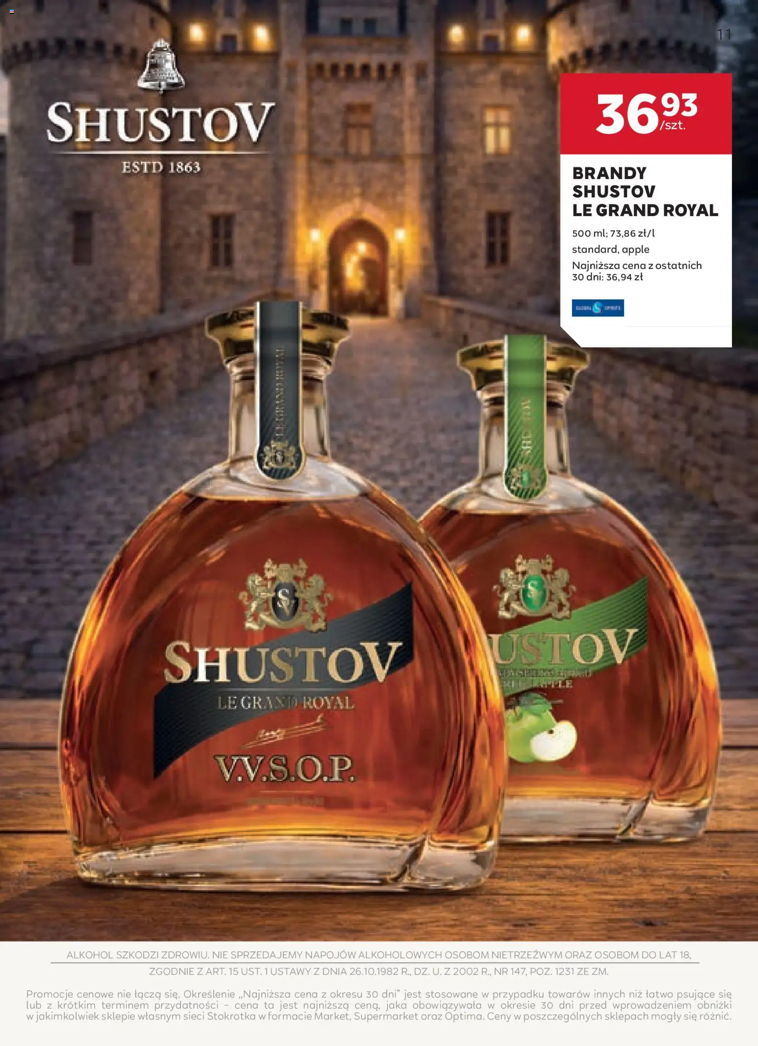 Stokrotka gazetka - Oferta alkoholowa od 16.04.2026 | Strona: 11 | Produkty: Stokrotka, Alkohol