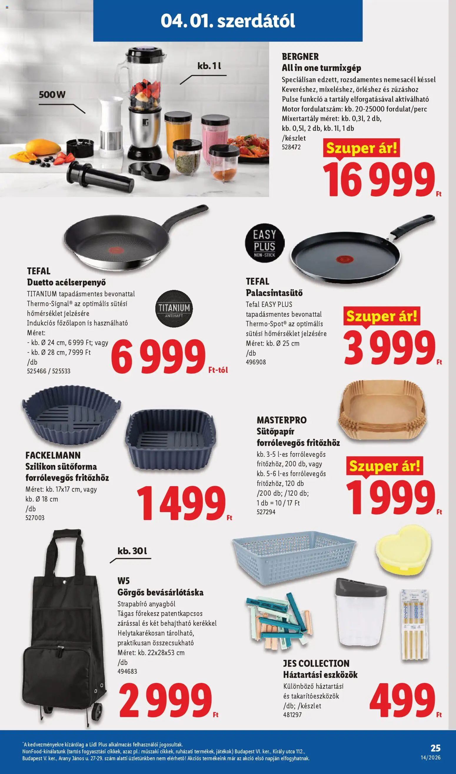 Lidl akciós ujság - amely érvényes a következő dátumtól: 01.04.2026 | Oldal: 25