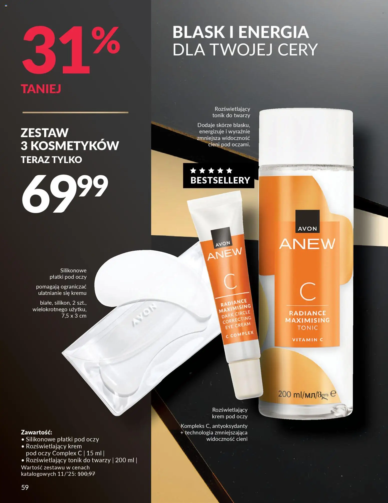 Avon Black Friday od 13.11.2025 | Strona: 59 | Produkty: Płatki, Krem, Tonik, Tonik do twarzy