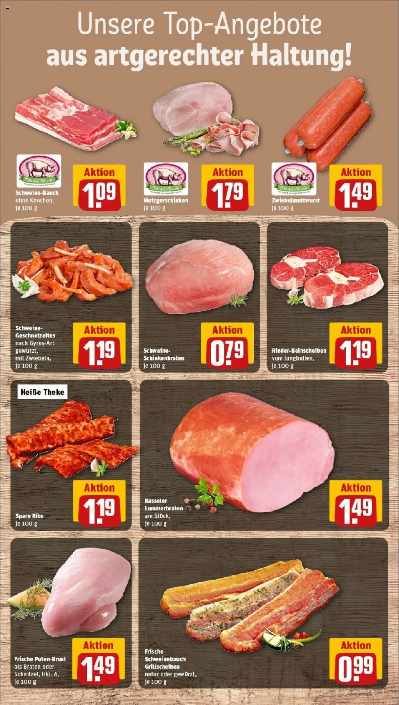 Rewe prospekt Mönchengladbach / Wickrath	 - gültig ab dem 08.06.2025 | Seite: 8 | Produkte: Theke, Schweinebauch, Spare ribs, Gyros