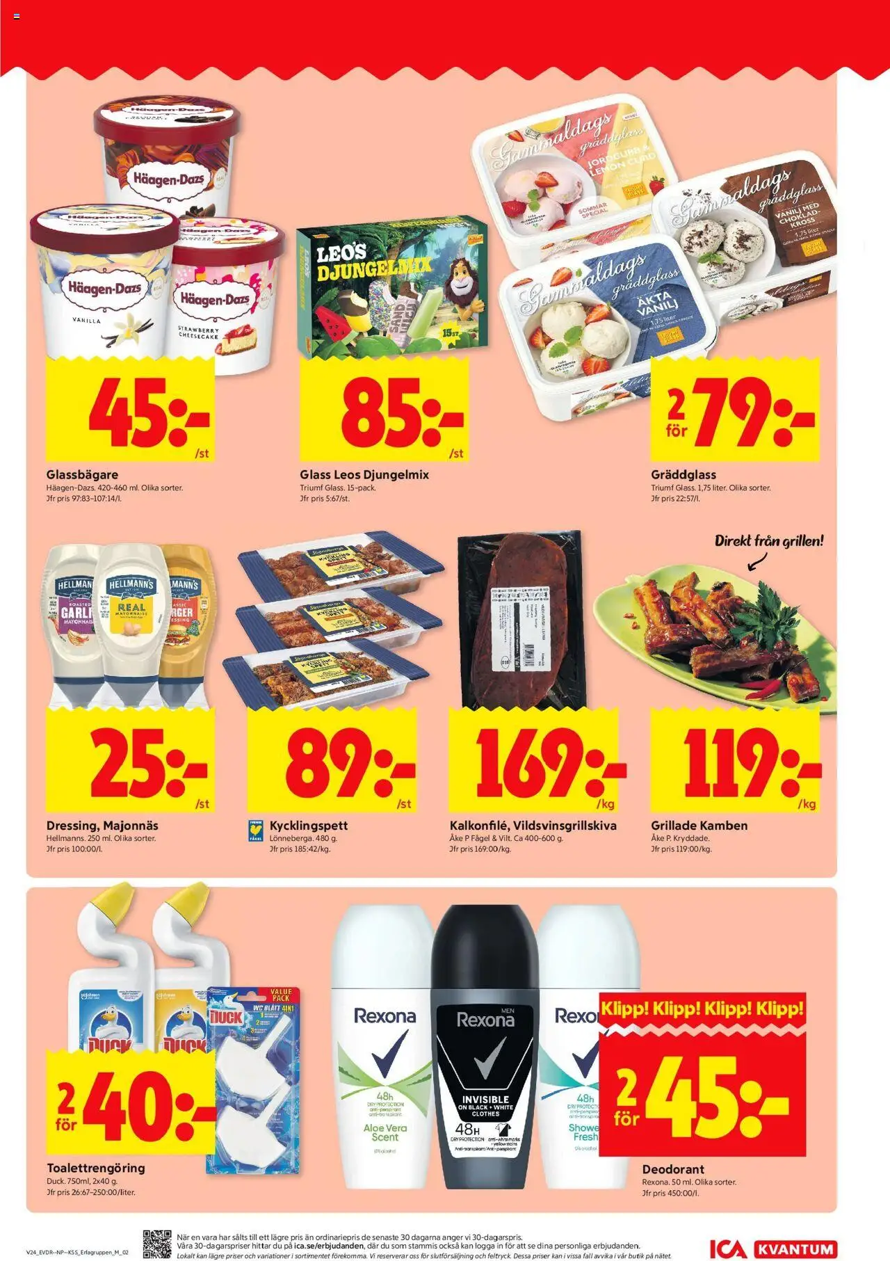 ICA Kvantum reklamblad aktuell från 09.06.2025 | Sida: 7 | Produkter: Deodorant, Antiperspirant, Choklad, Glass