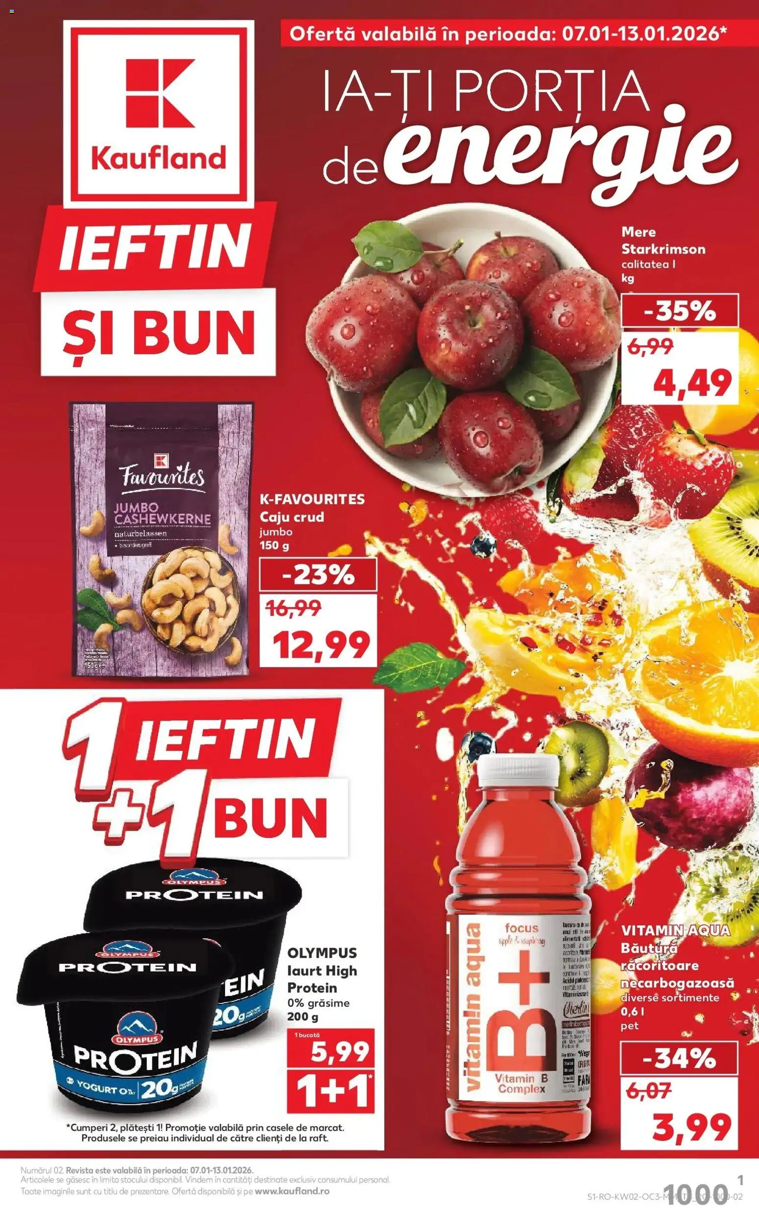 Noul catalog Kaufland – valabil de la 07.01.2026 | Pagină: 1 | Produse: Pară, Mere, Caju
