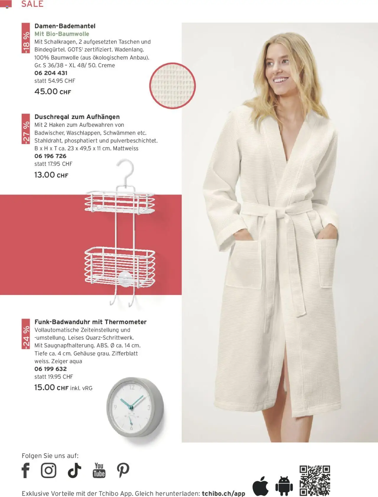 Tchibo Aktionen ab 01.06.2025 | Seite: 146 | Produkte: Duschregal, Thermometer, Creme