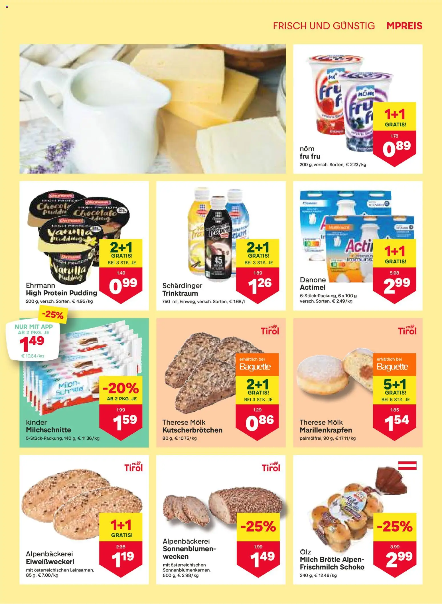 MPREIS Anras gültig ab 20.01.2026 | Seite: 3 | Produkte: Jääkaappipakastin, Milch