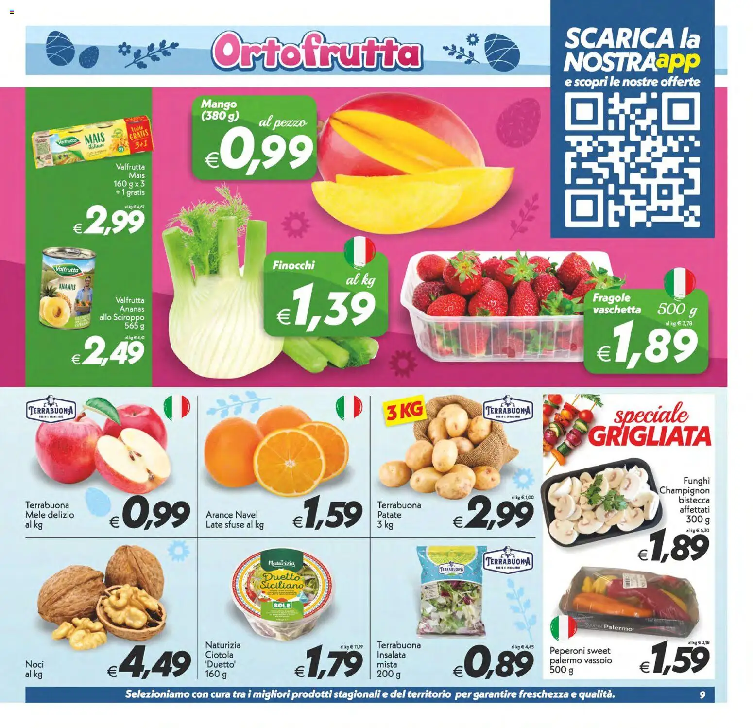 Volantino SuperConveniente del 27.03.2026 | Pagina: 9 | Prodotti: Peperoni, Patate, Mango, Finocchi